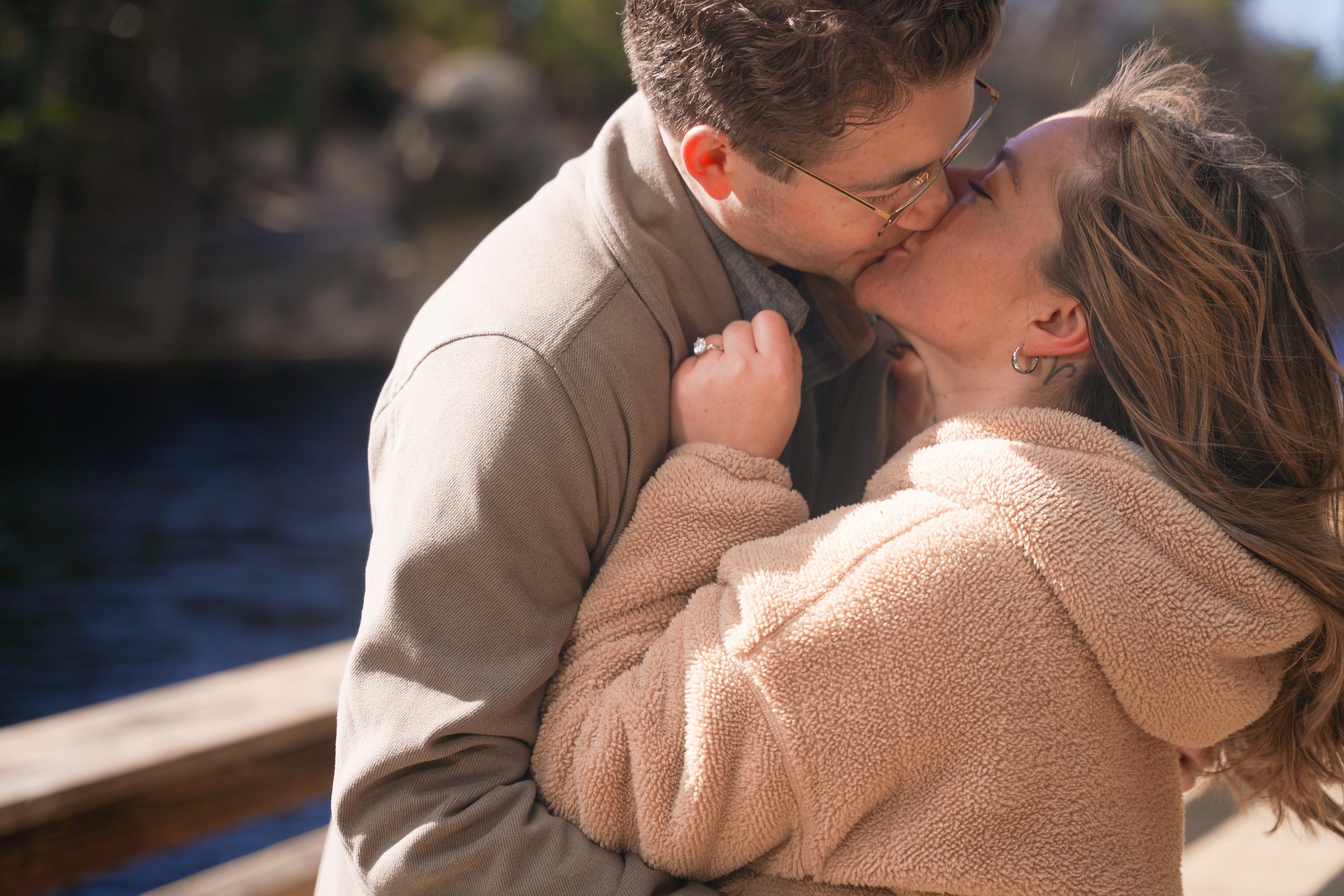 Romantic Engagement Photos at Lake Fulmor