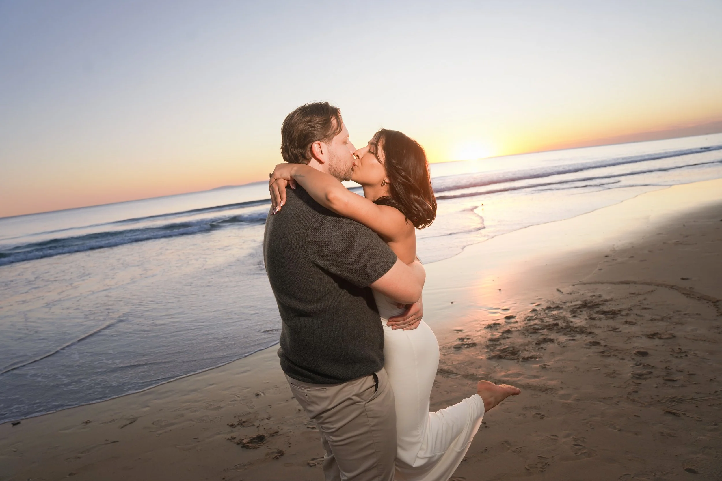 Newport Beach Surprise Proposal Engagement Photos by the Ocean