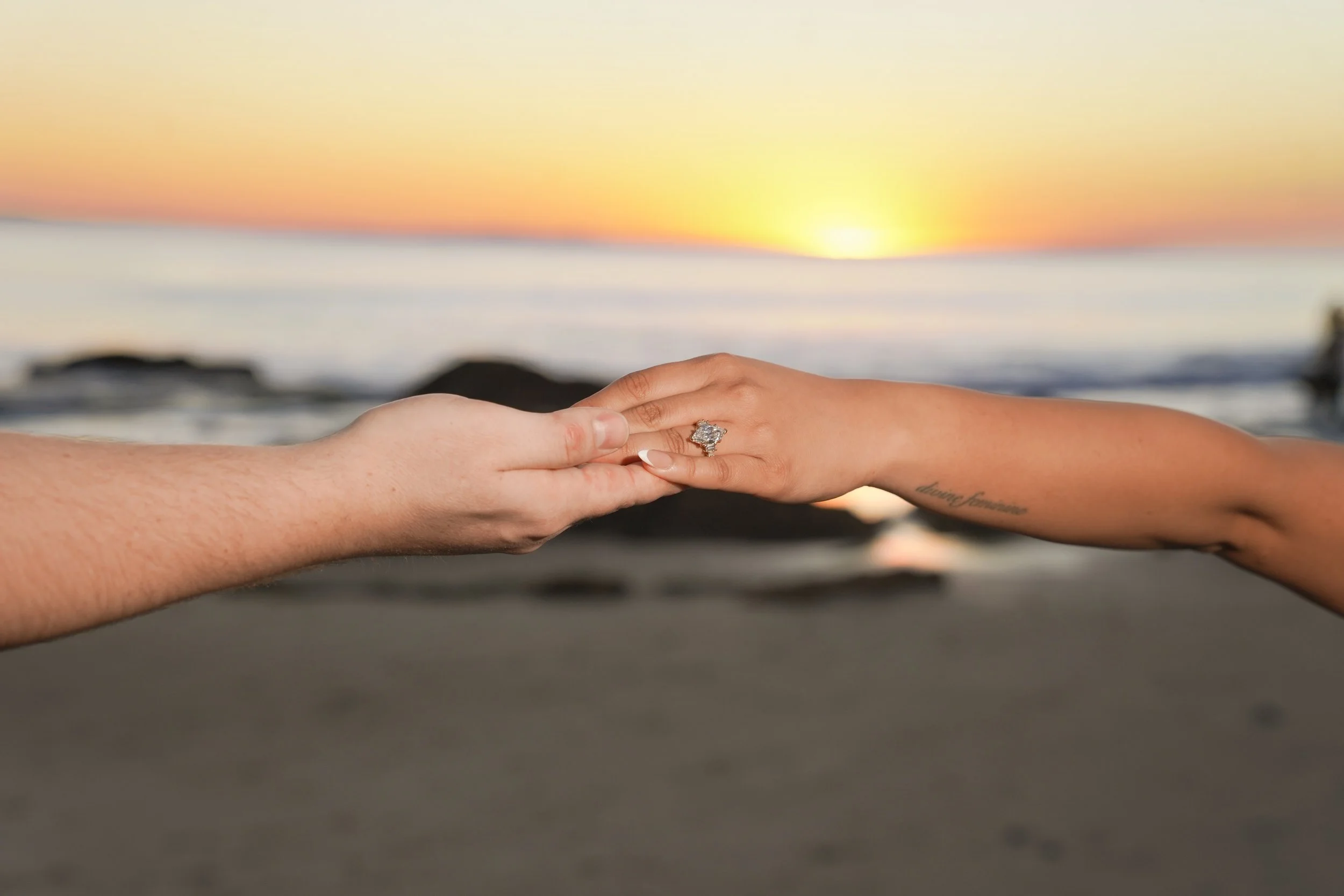 Post-Engagement Beach Session at Crystal Cove State Beach