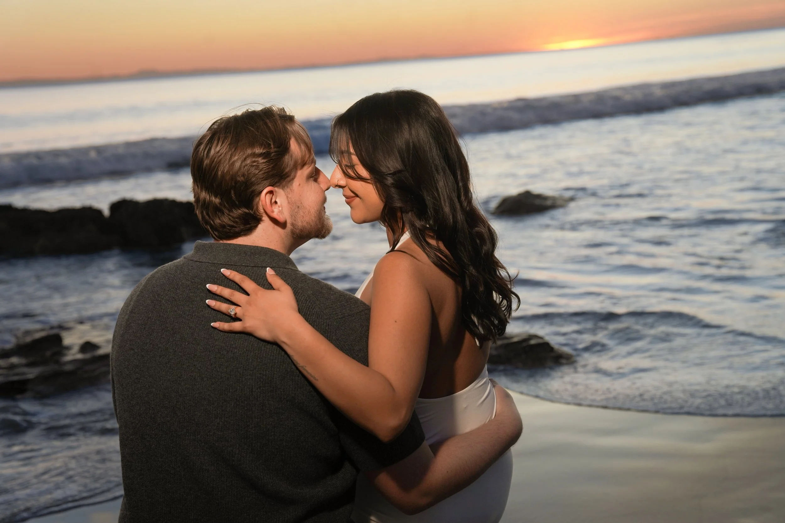 Surprise Proposal Beach Photos in Newport Beach California