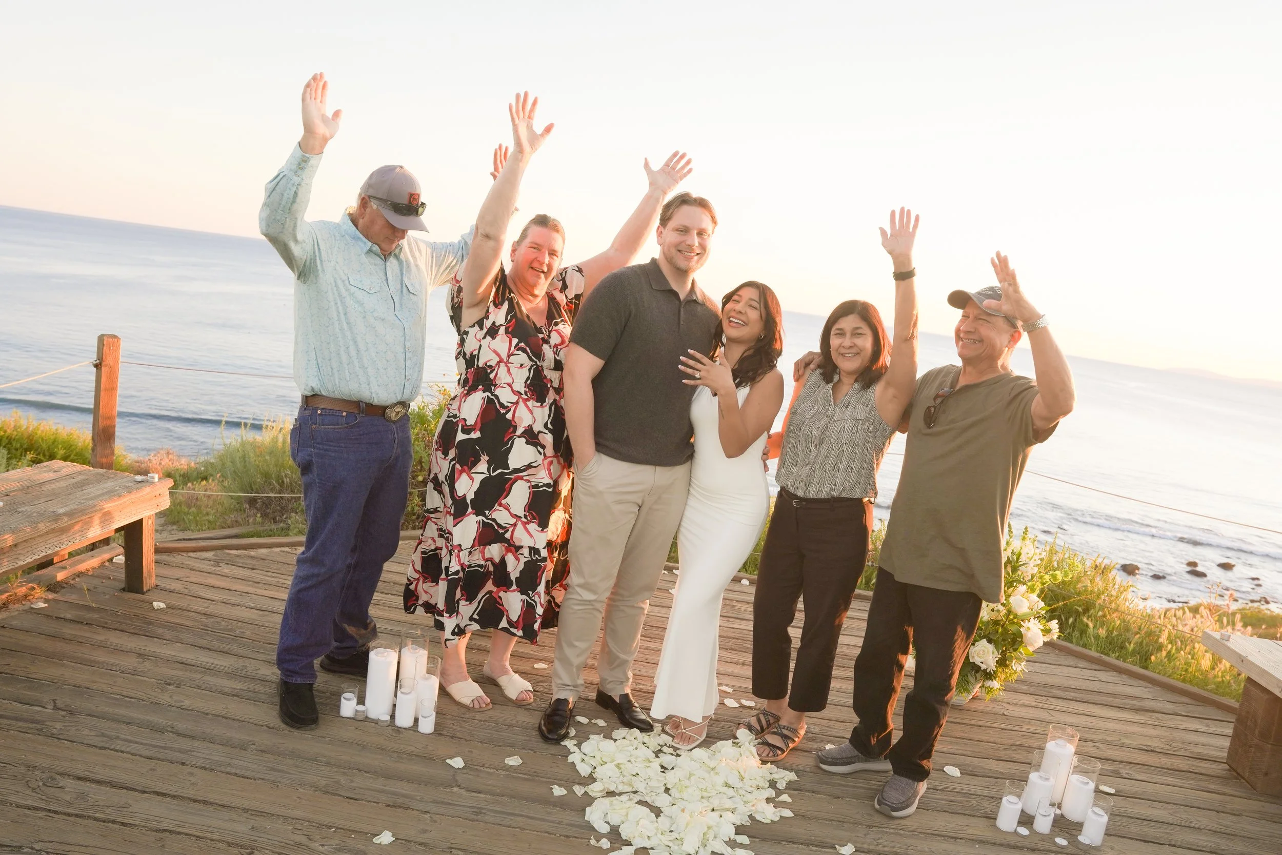 Elegant Proposal Setup at Crystal Cove Overlook