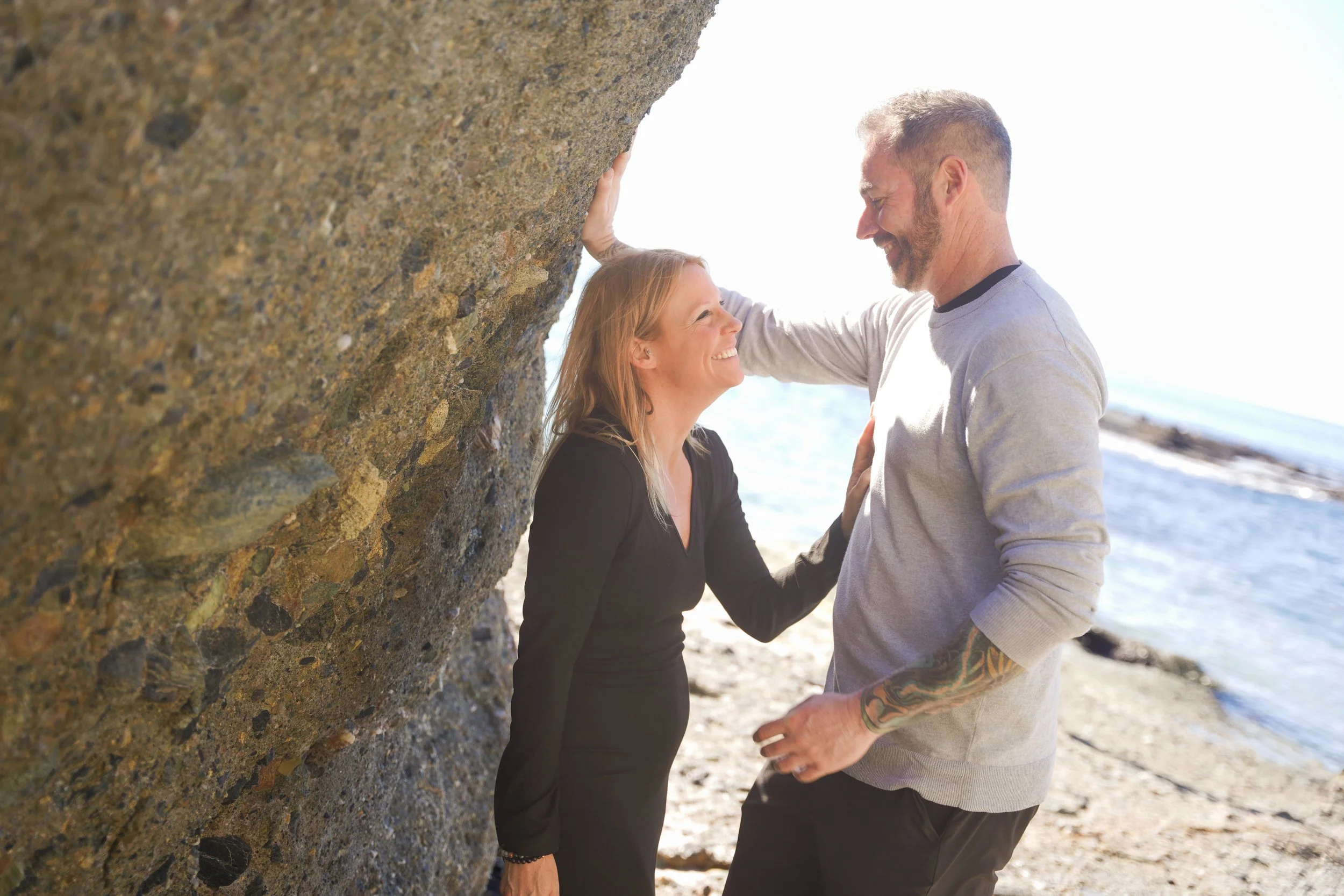 Candid Engagement Photos Along Laguna Beach Coastline