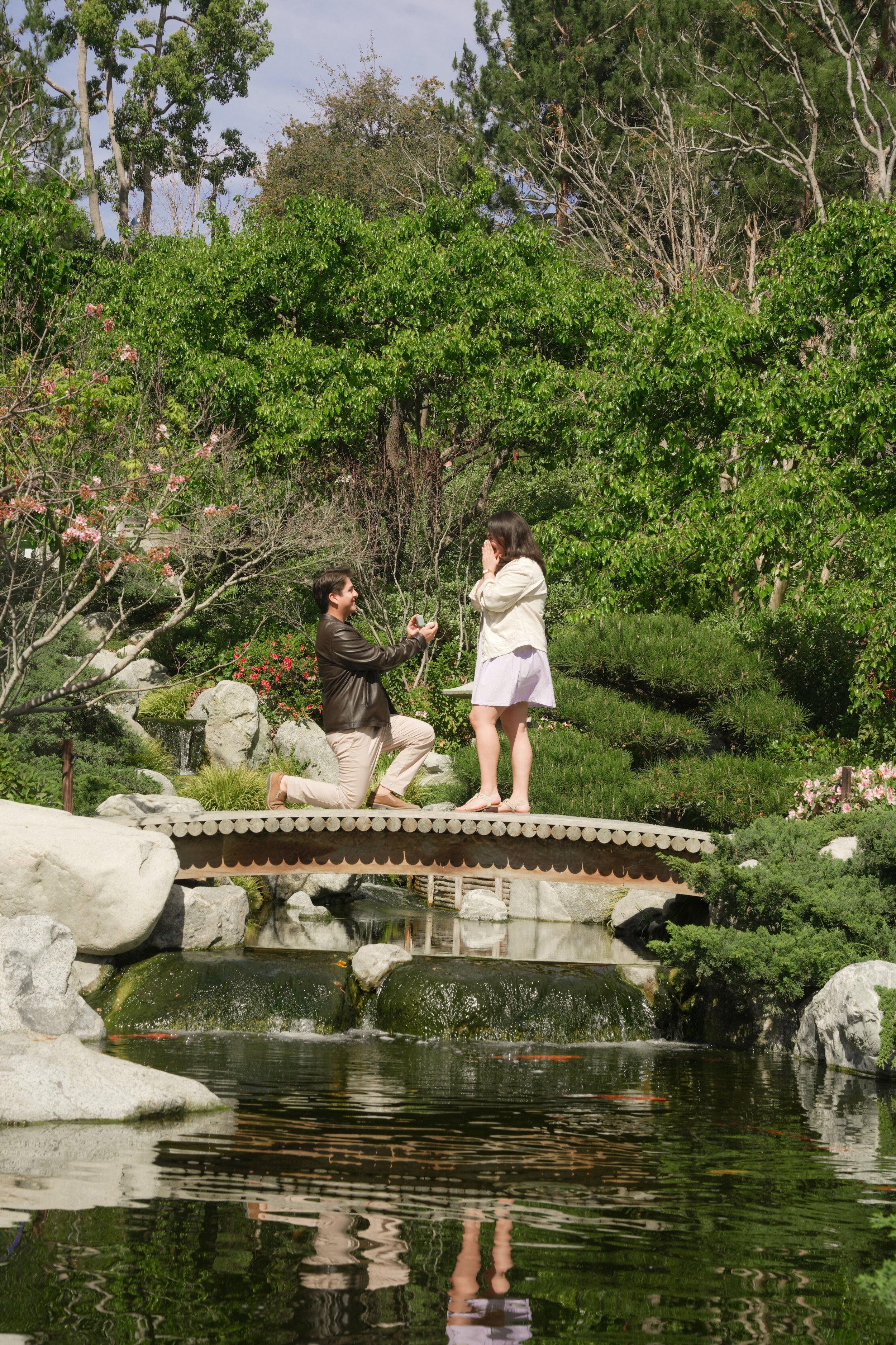 San Diego Surprise Proposal at Japanese Friendship Garden Cherry Blossoms