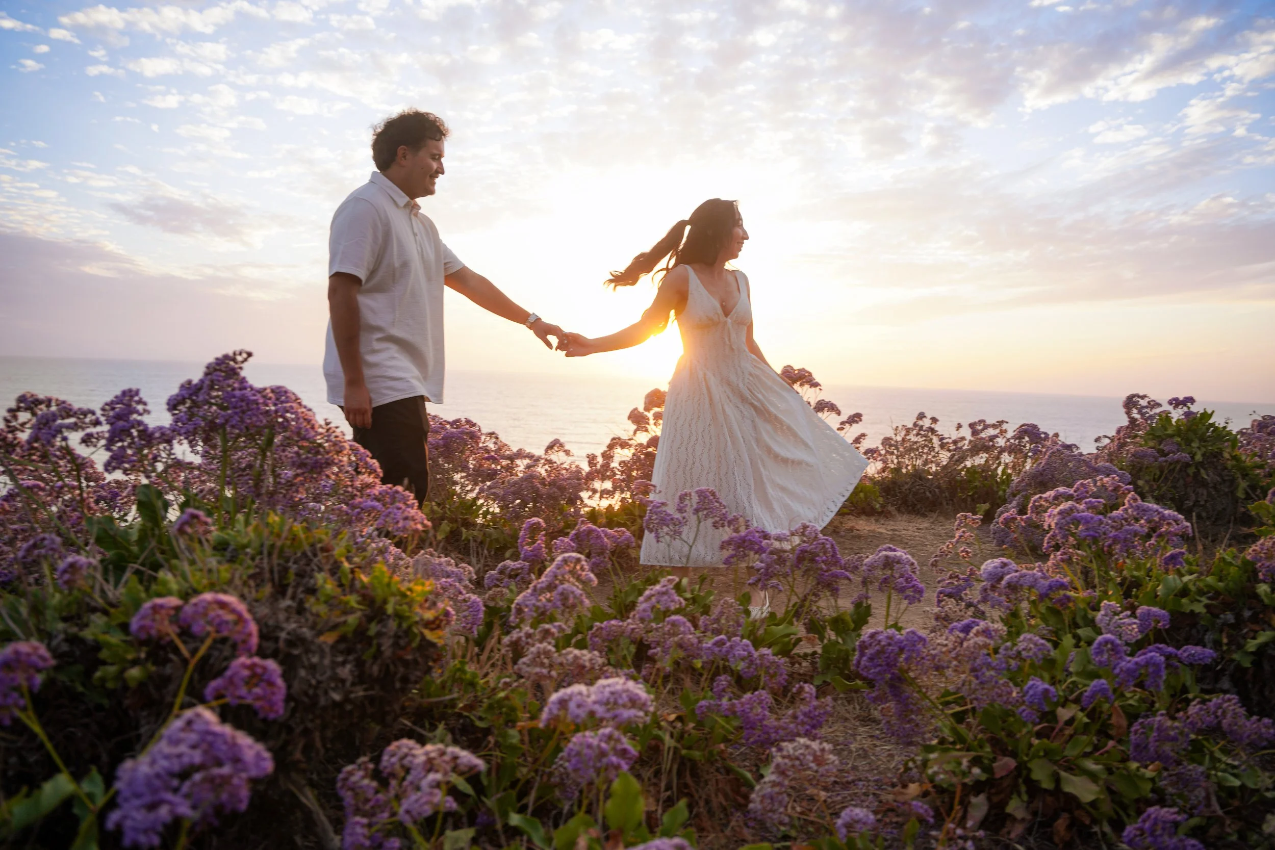 San Diego Engagement Photos at Coastal Trail in Del Mar