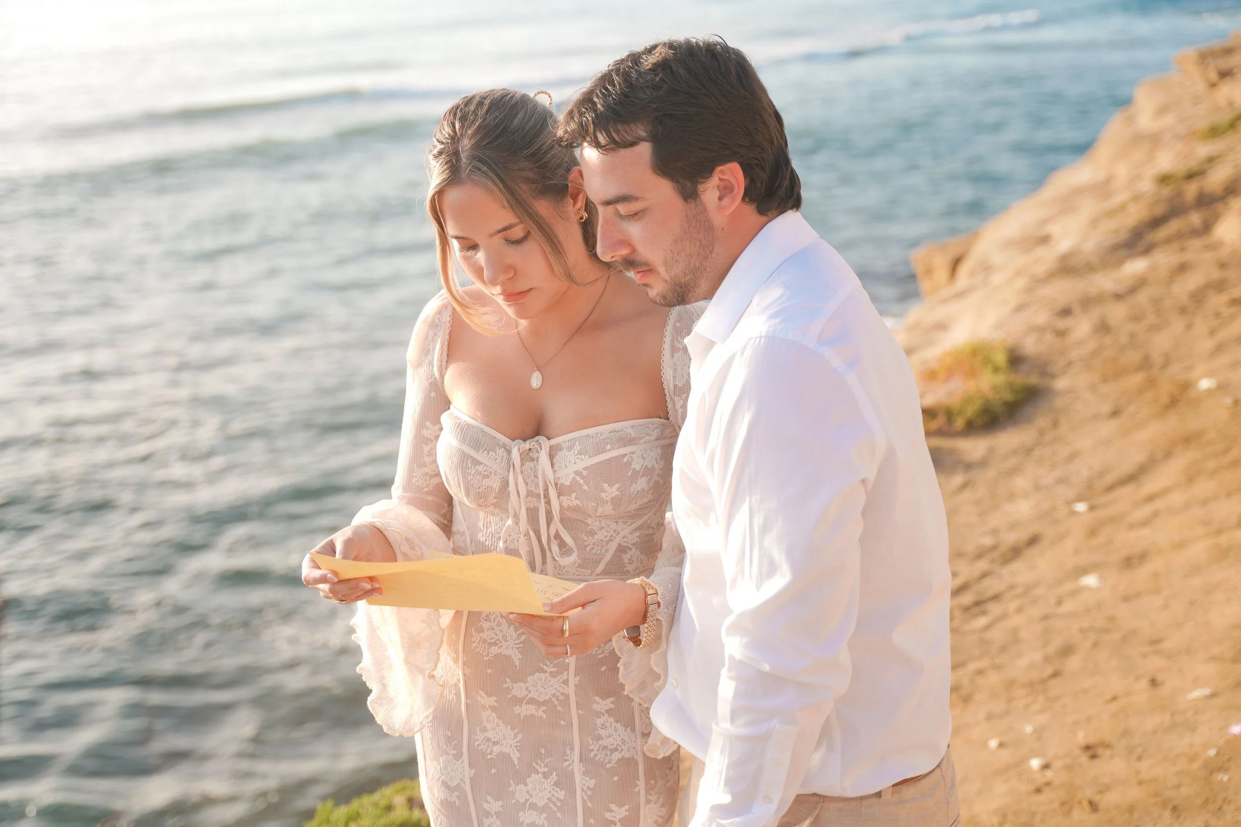 Intimate Proposal Moment with Natural Light and Scenic Landscape