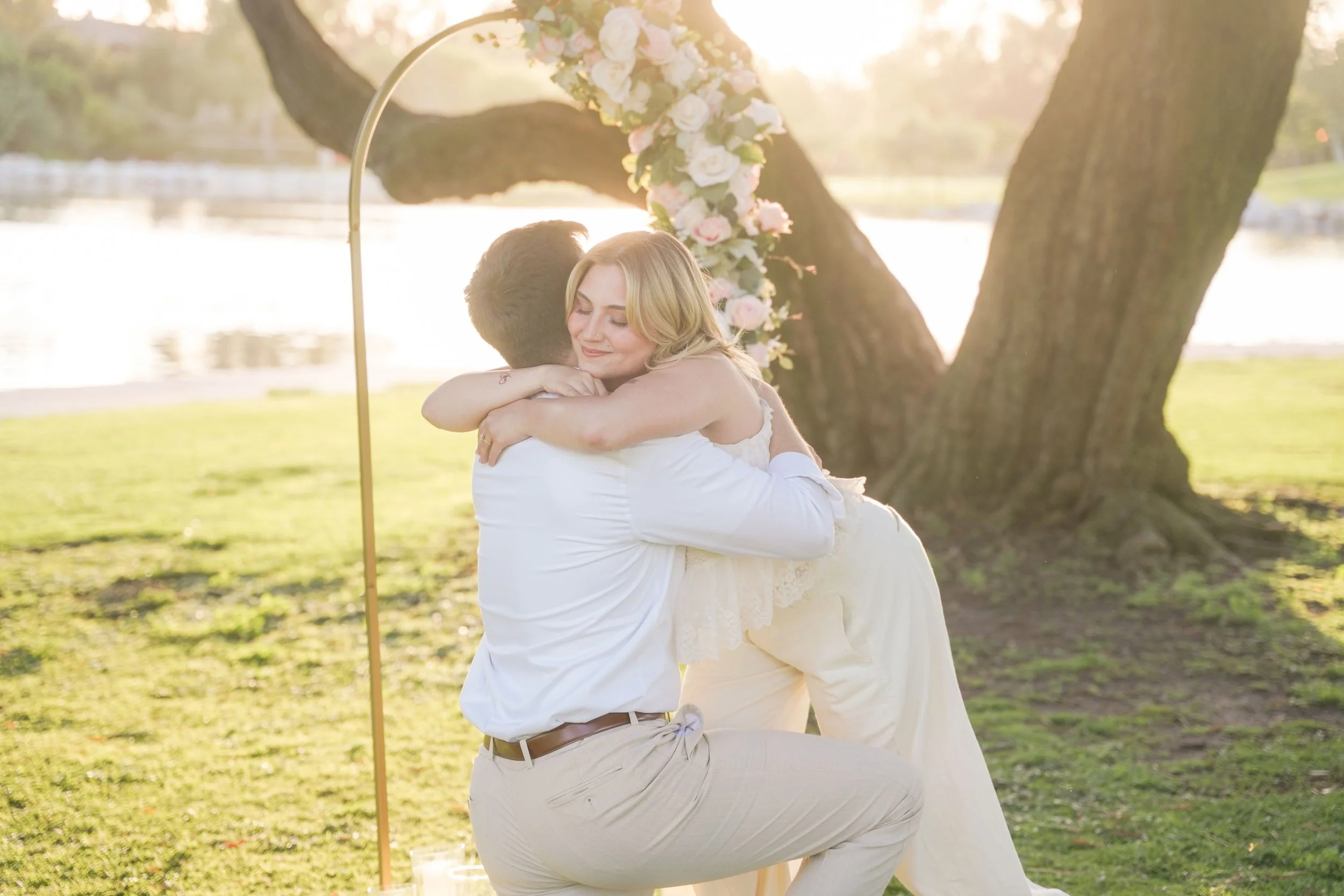 Signature “Yes” Proposal Setup with Floral Arch