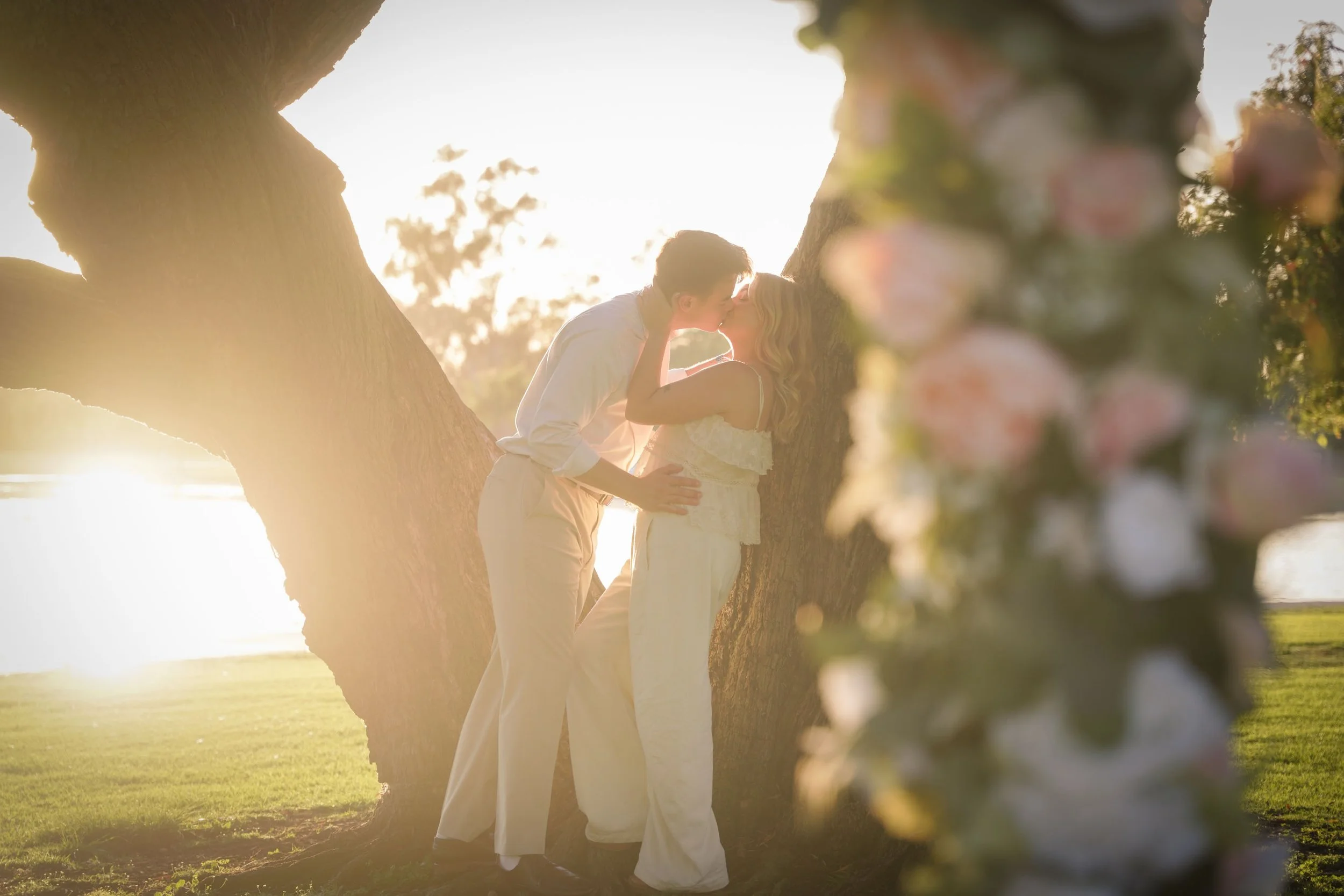 Sunset Surprise Proposal with Styled Arch Decor