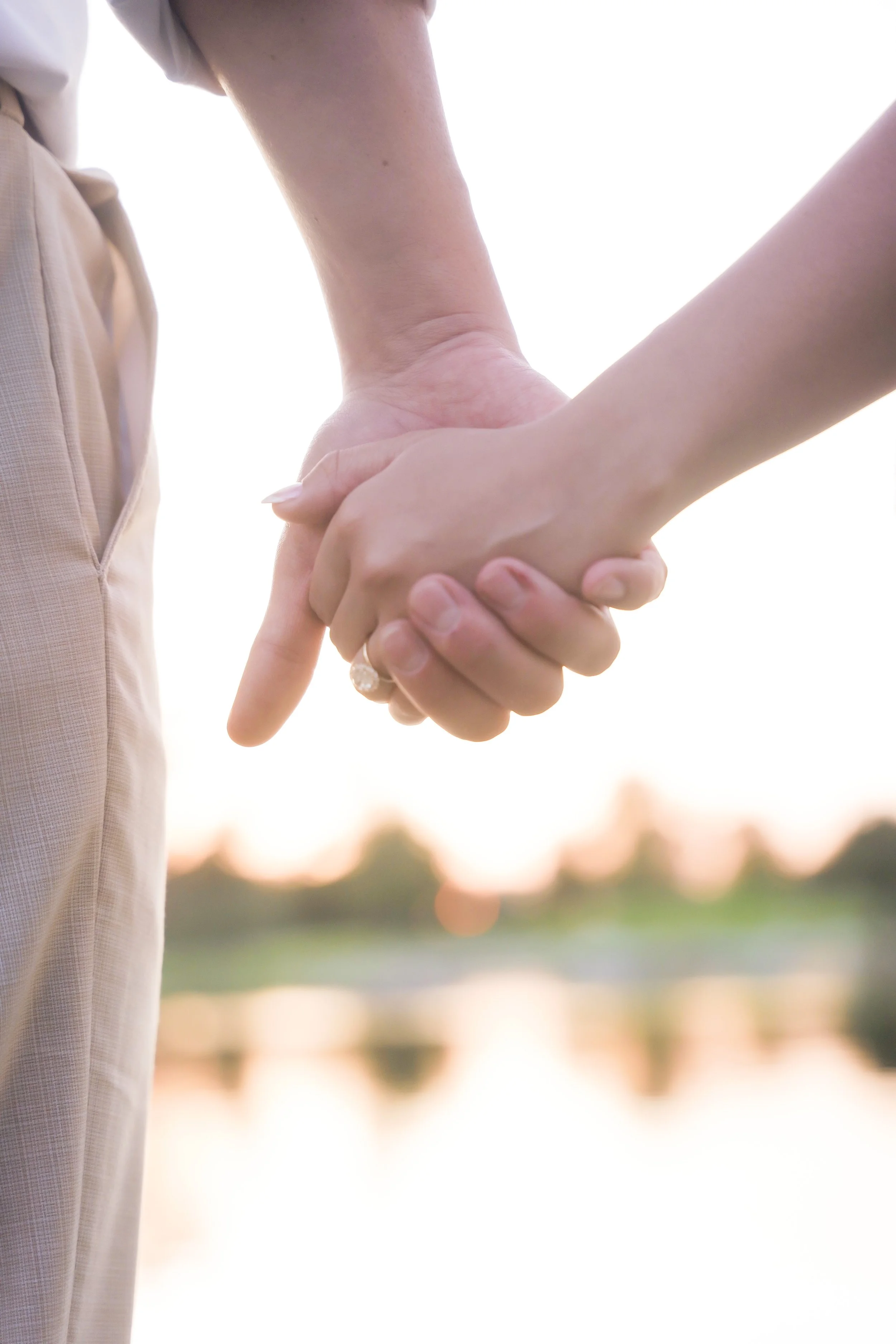 Orange County Engagement Photos with Natural Light and Scenic Views