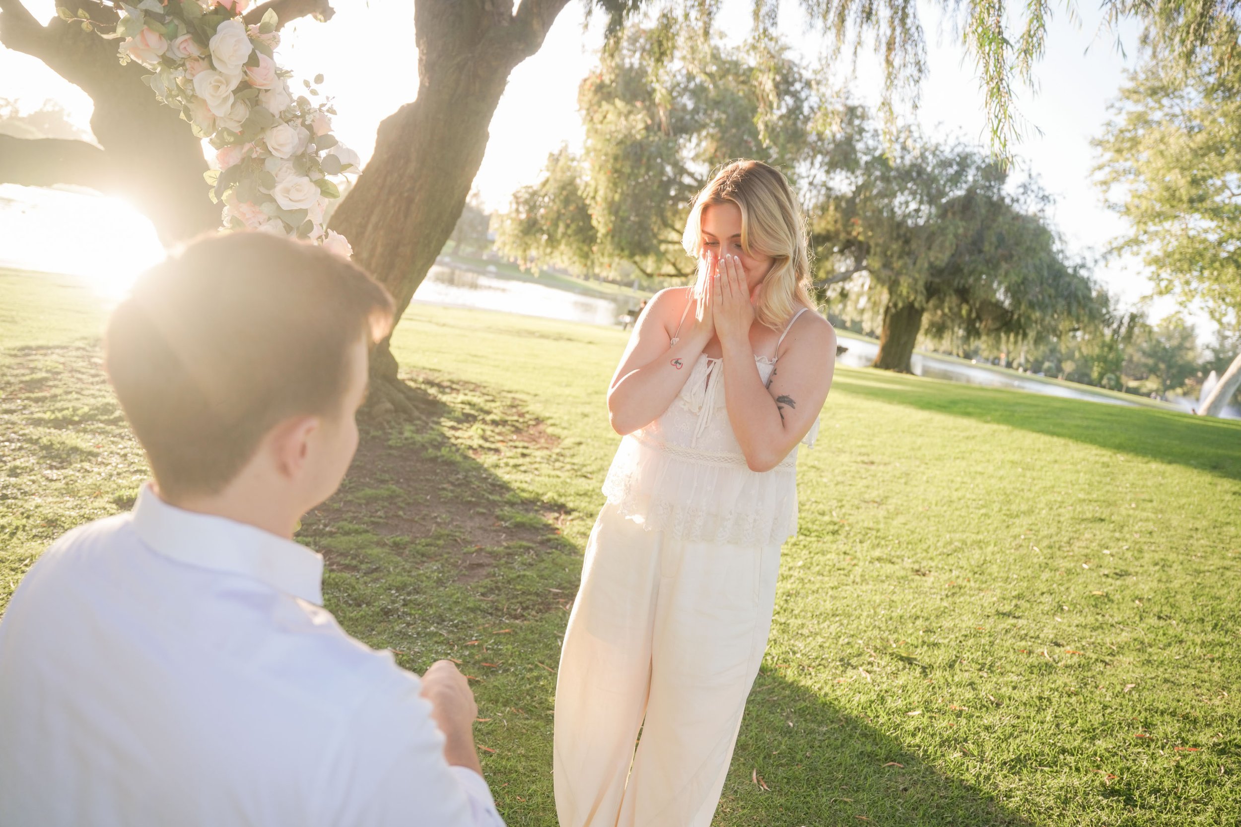 Hidden Surprise Proposal Photography in Southern California