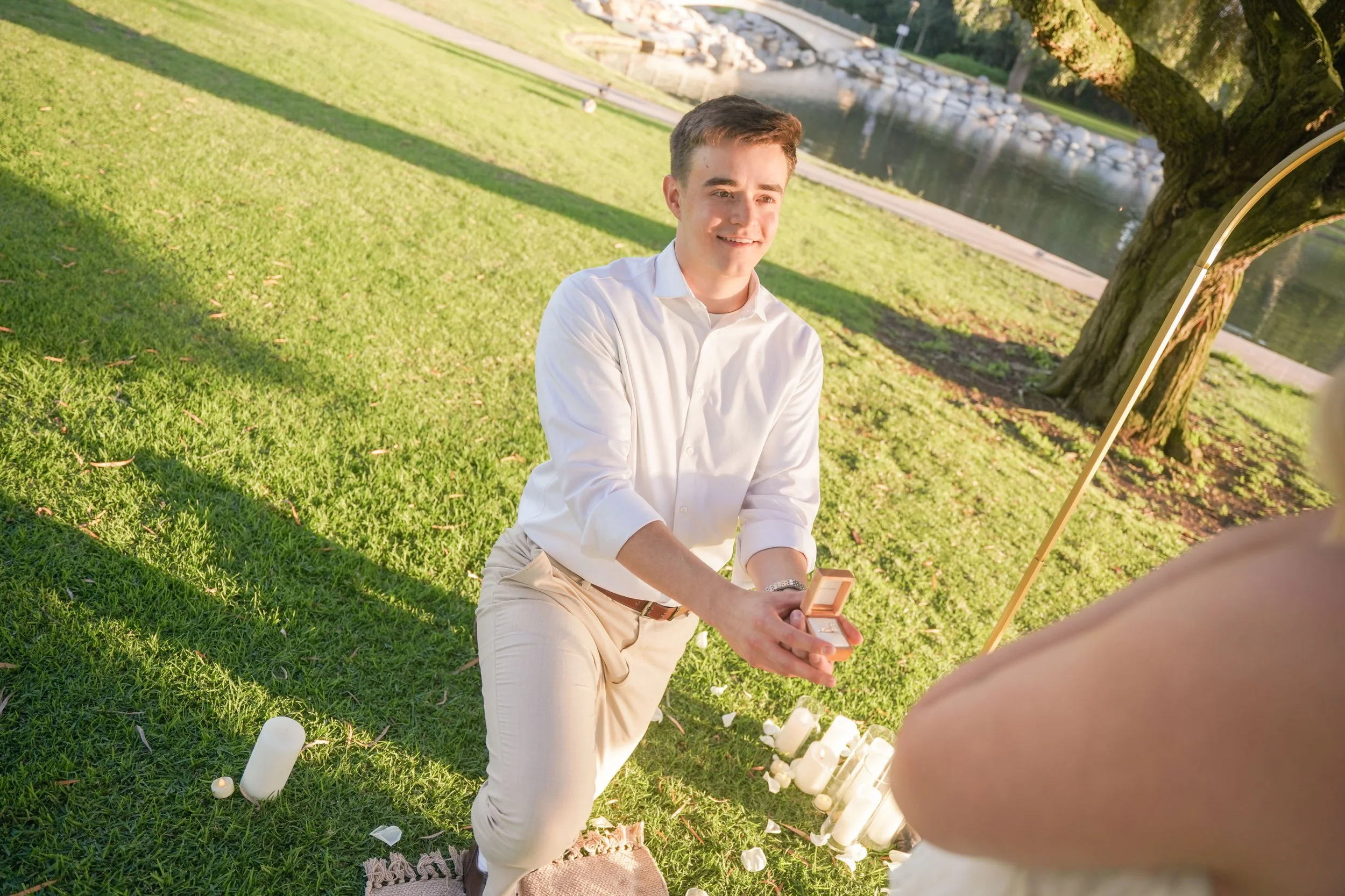 Surprise Proposal Photographer Capturing Proposal Setup and Approach