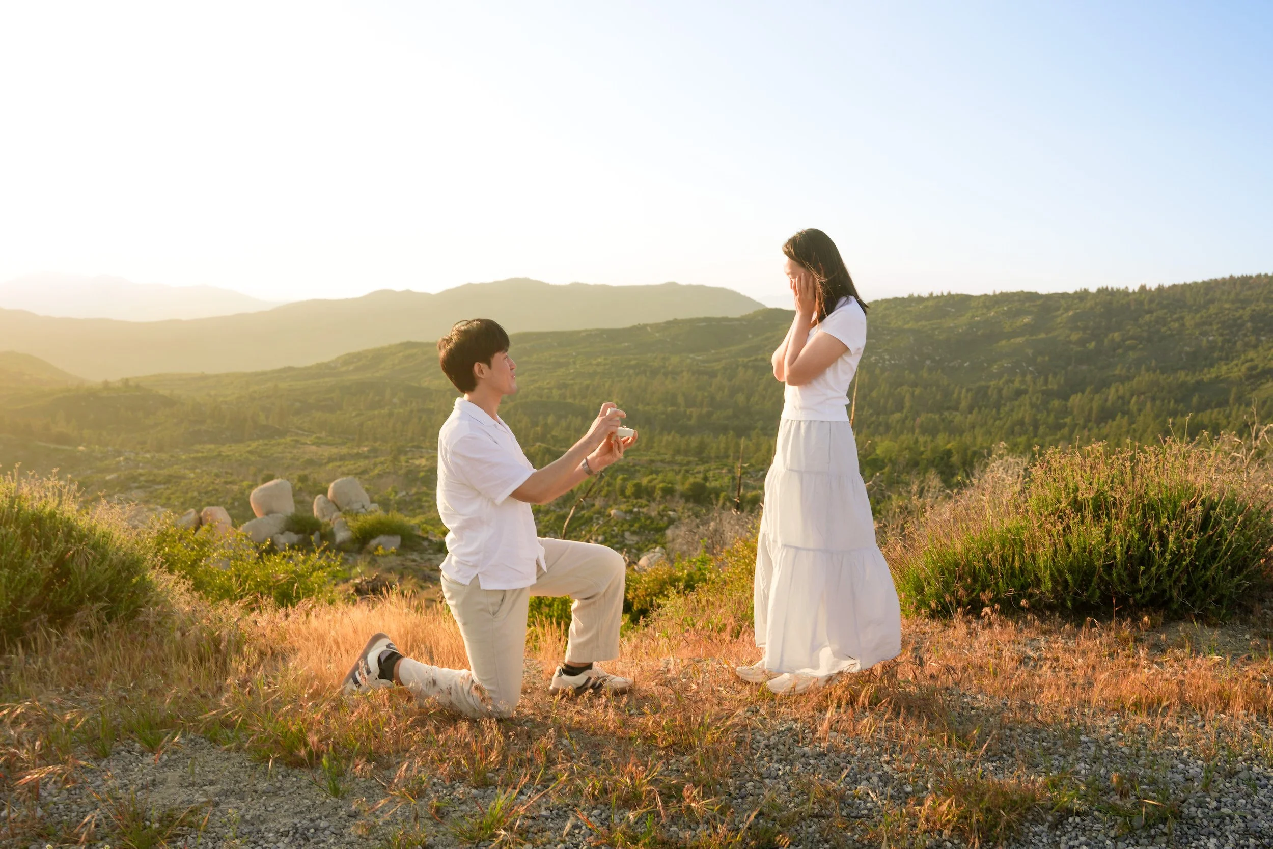 Best Golden Hour Proposal Photographer San Diego Coastal Engagement
