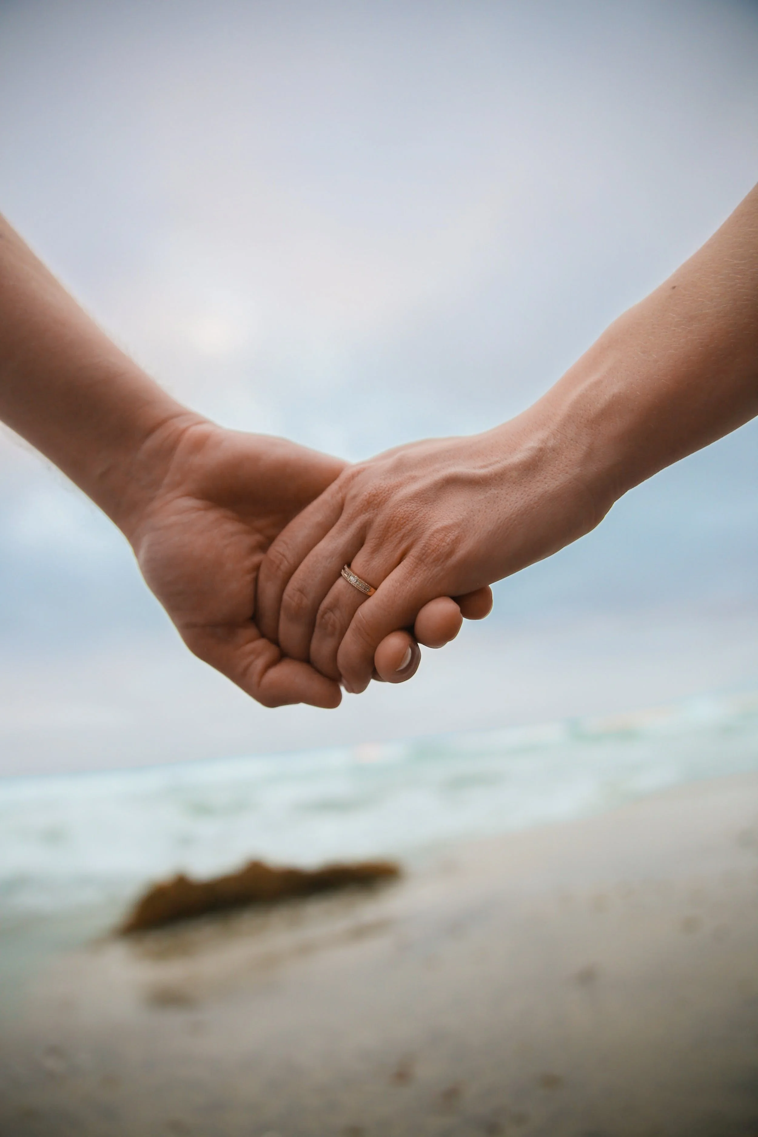 Candid Coastal Engagement Moment