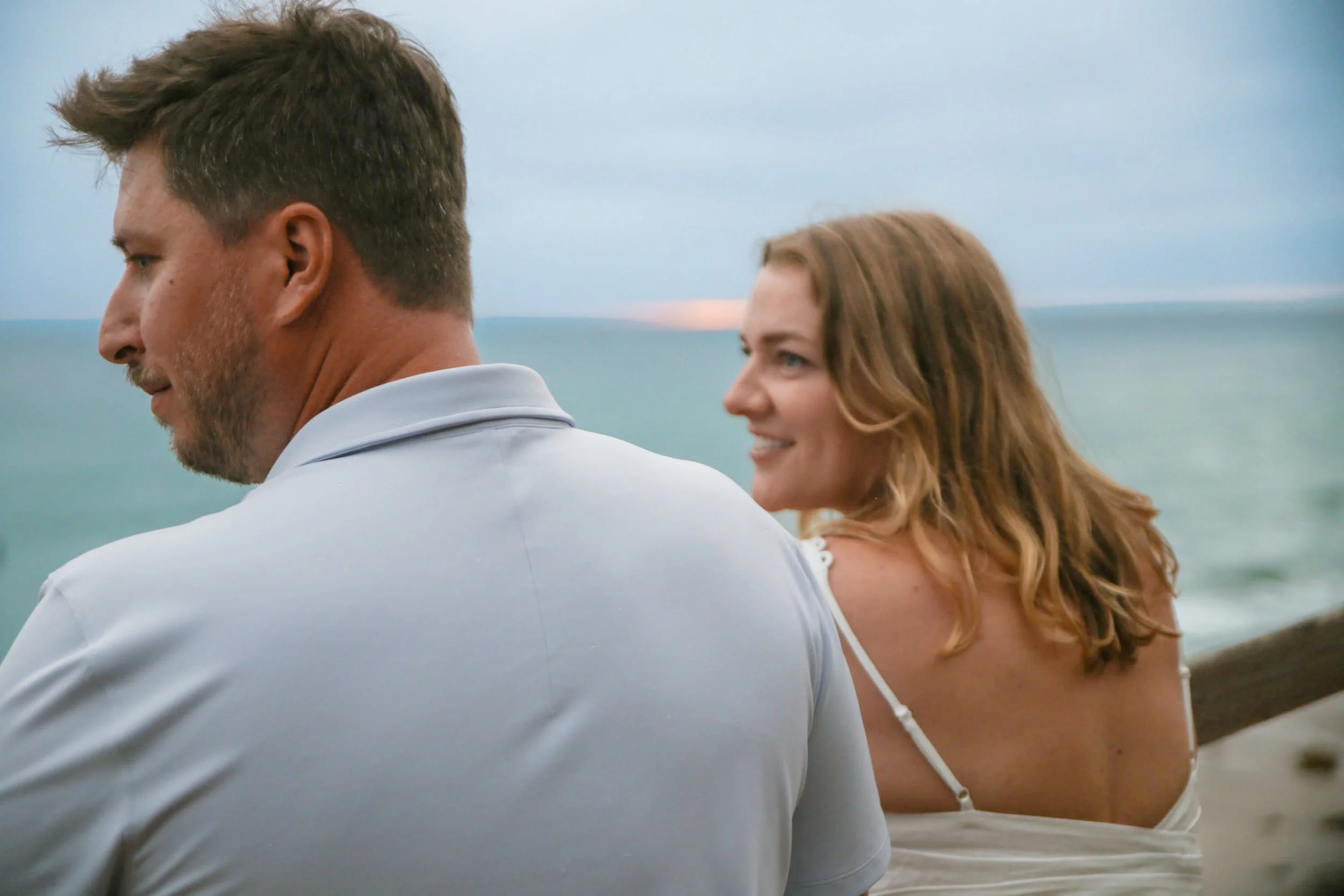 Playful Sunset Engagement Portrait