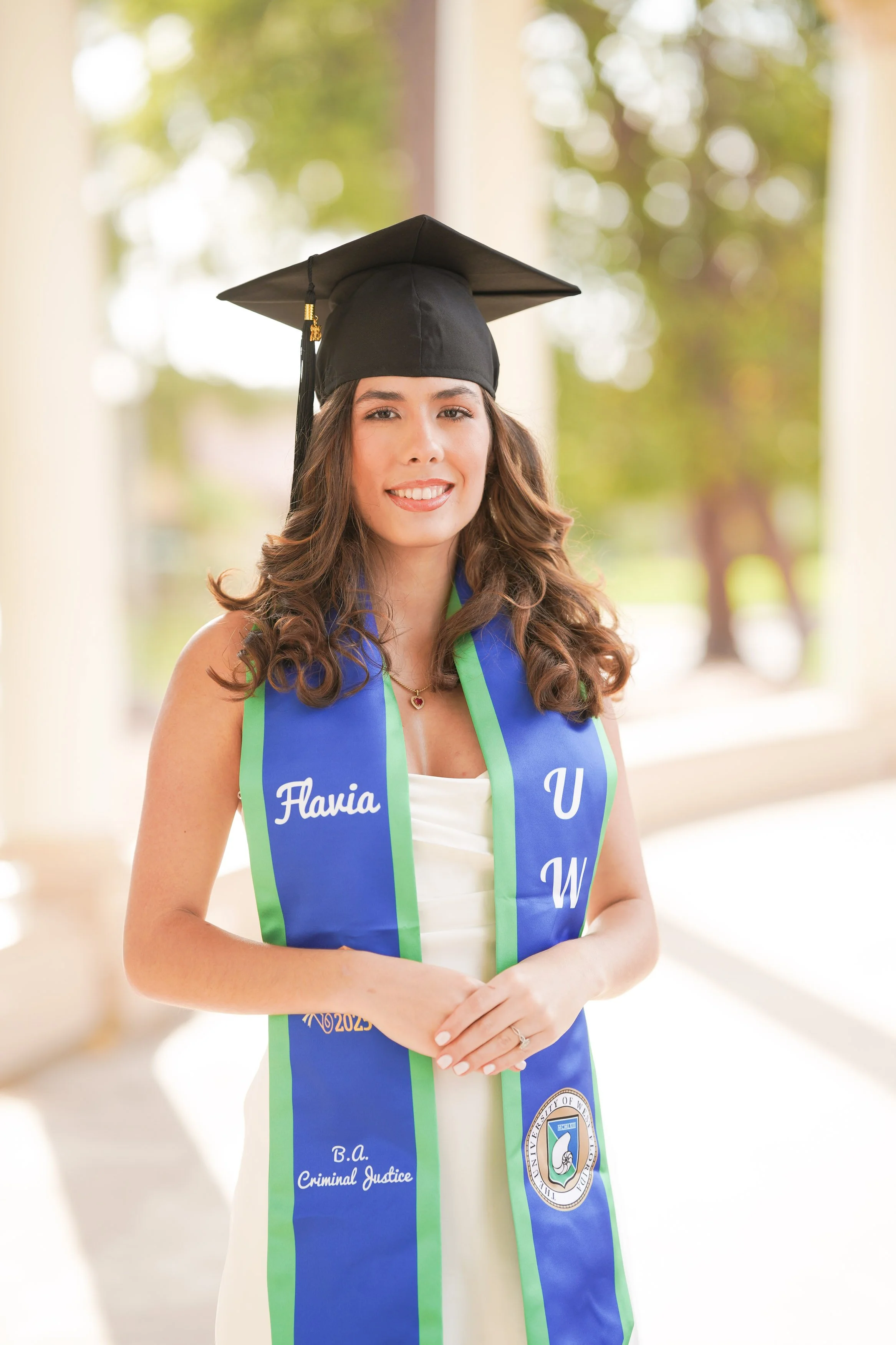 UWF graduate portraits at Balboa Park, one of San Diego’s most iconic spots for milestone photography.