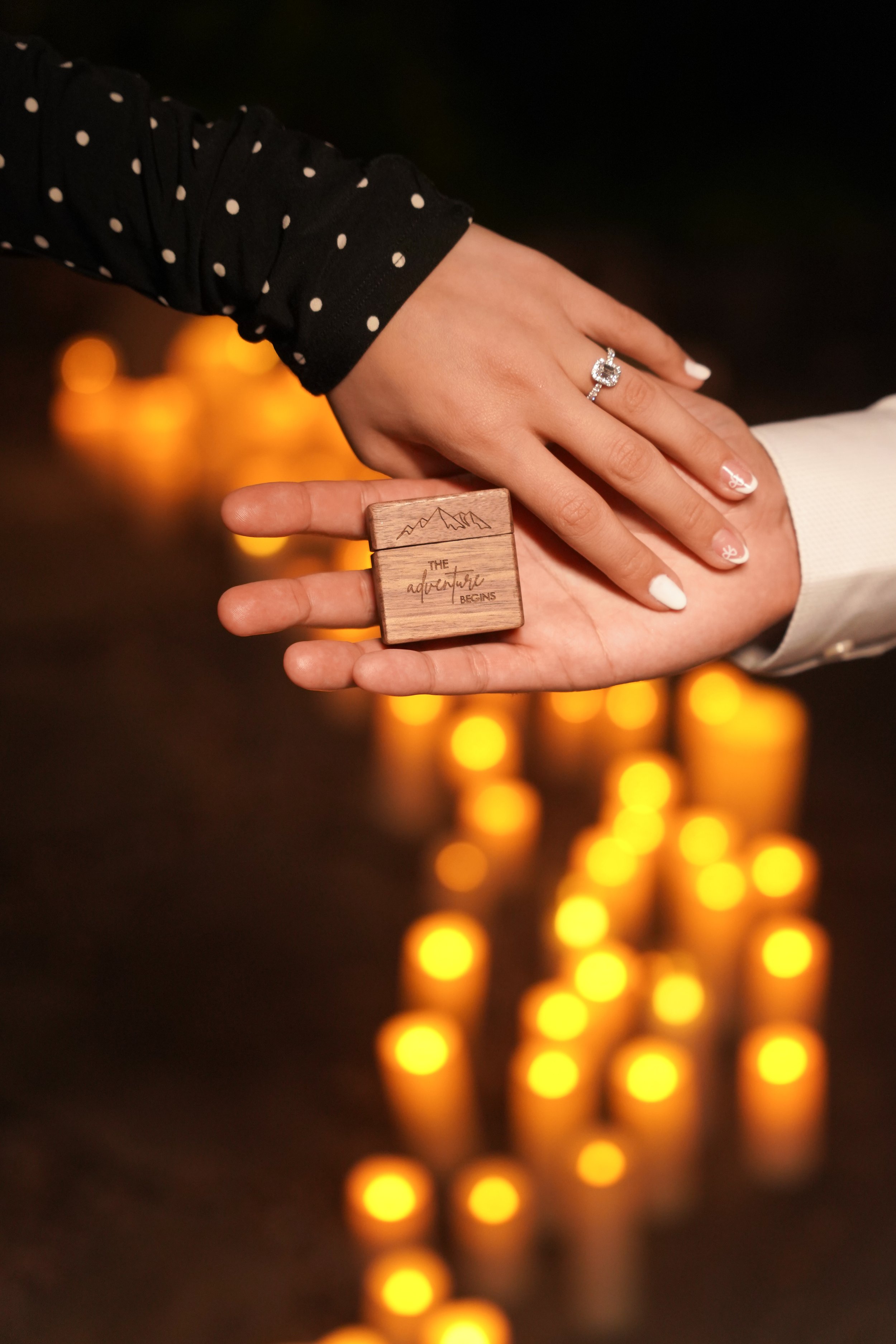 A surprise proposal in the hills of Temecula, styled by Life’s Short Picnic and captured with candid surprise photography. Surrounded by vineyard views and golden light, their unforgettable “yes” was picture-perfect.