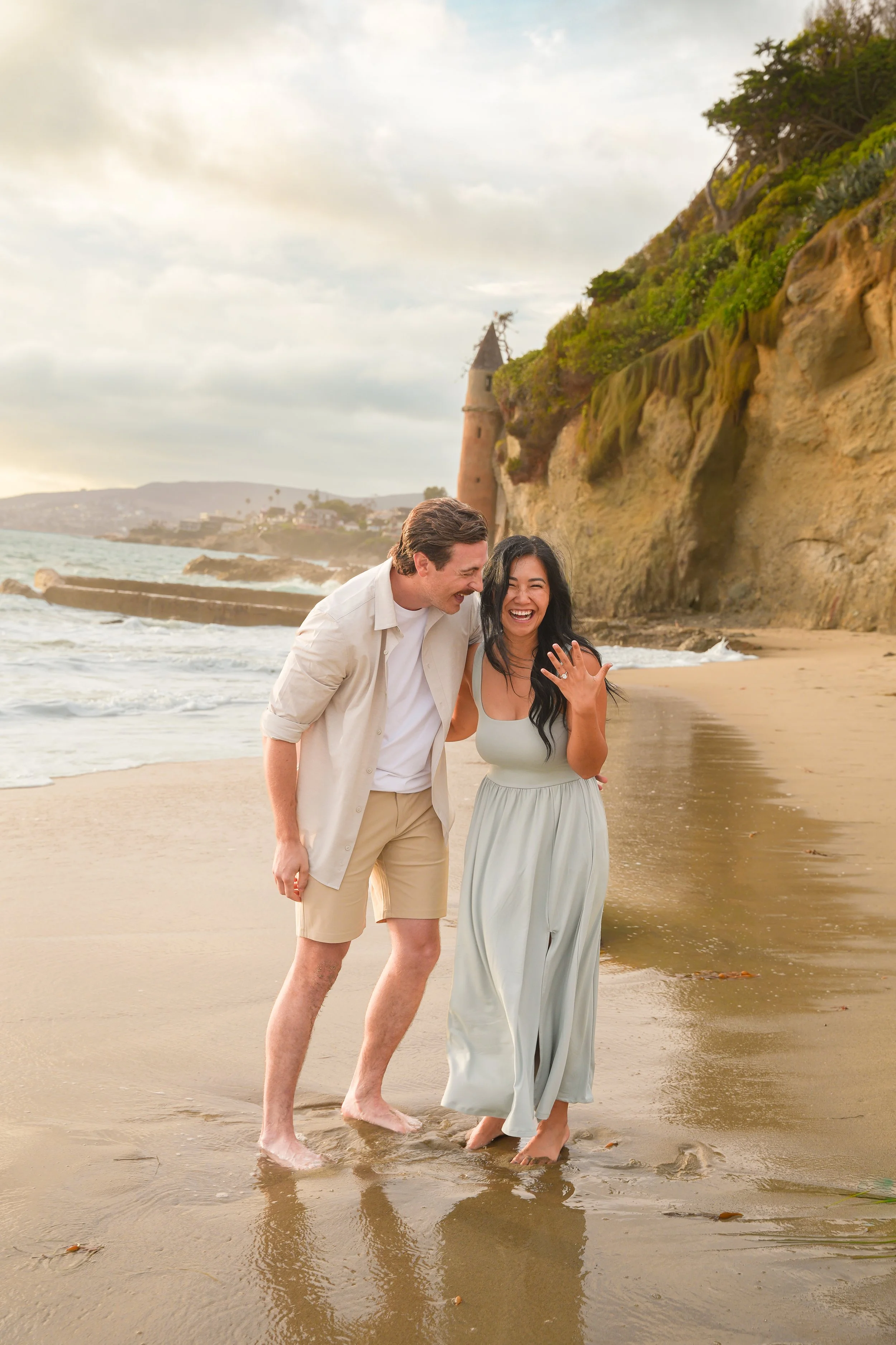 Victoria Beach Post-Proposal Engagement Photos