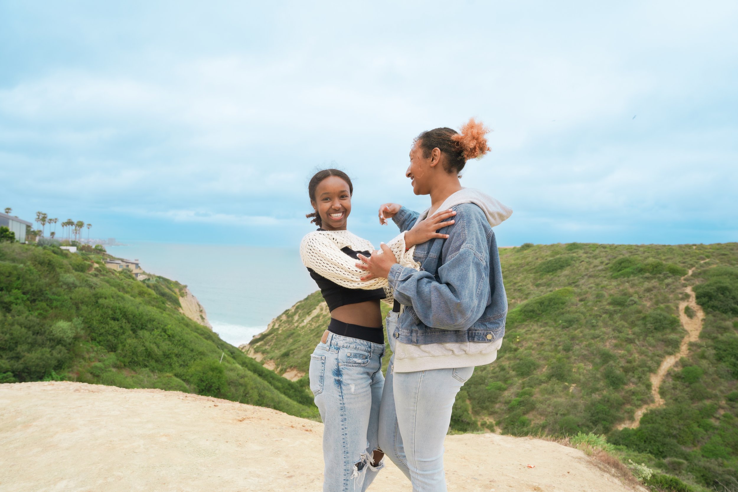 Friendship, fresh air, and an ocean view—some moments are simple, beautiful, and worth remembering. Shot on the Saigon Trail in La Jolla.