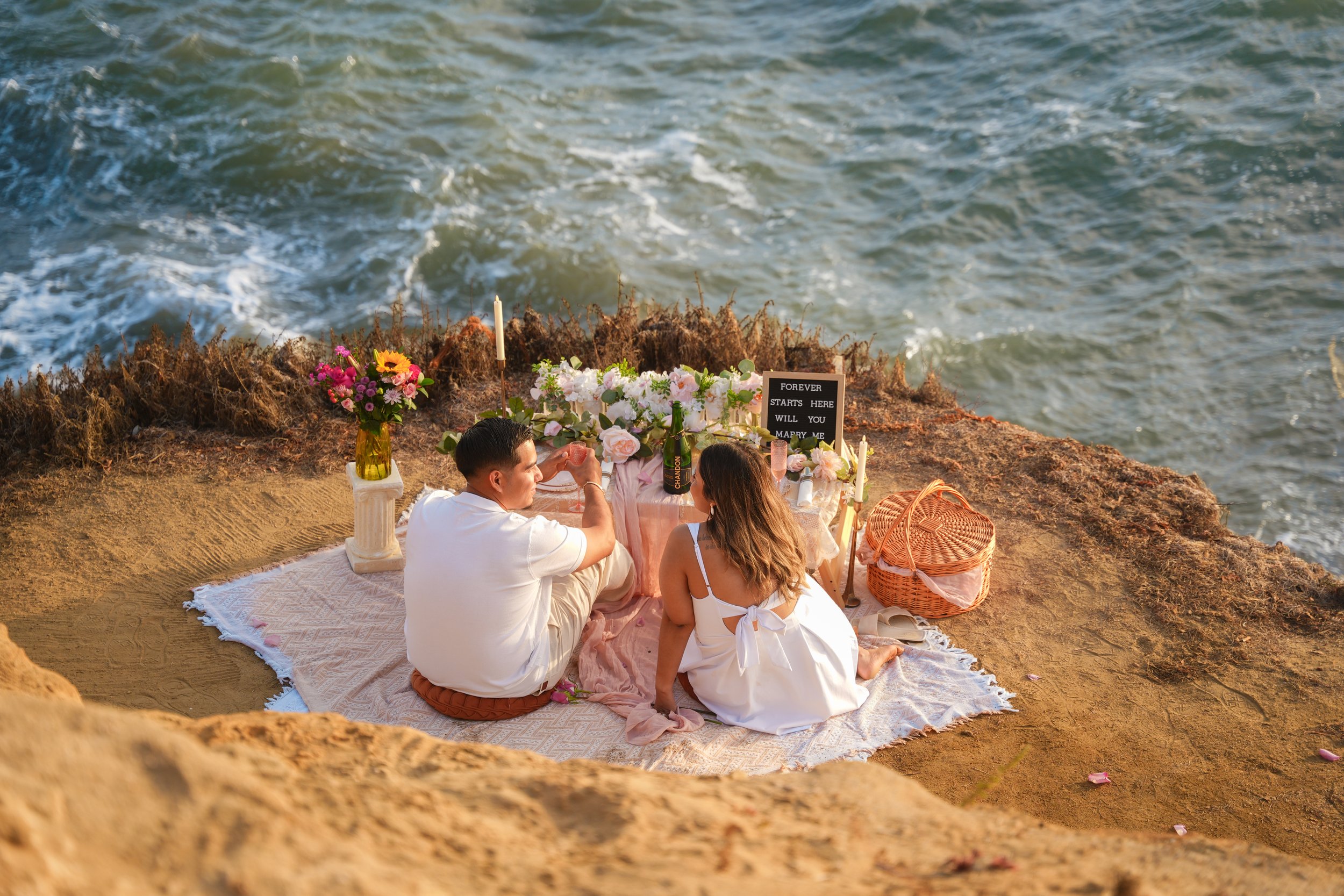 Romantic Proposal at Sunset Cliffs