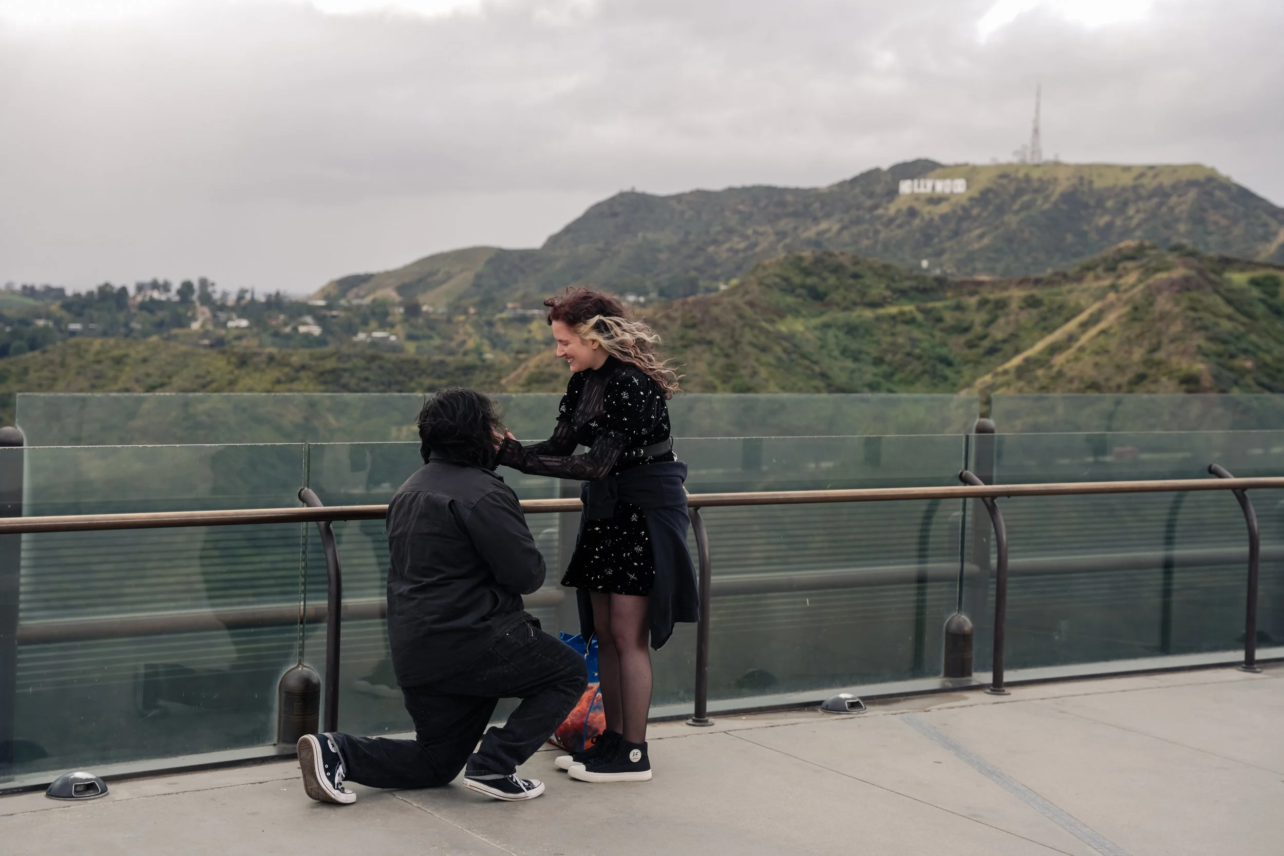 Griffith Observatory Surprise Proposal with Hollywood Sign