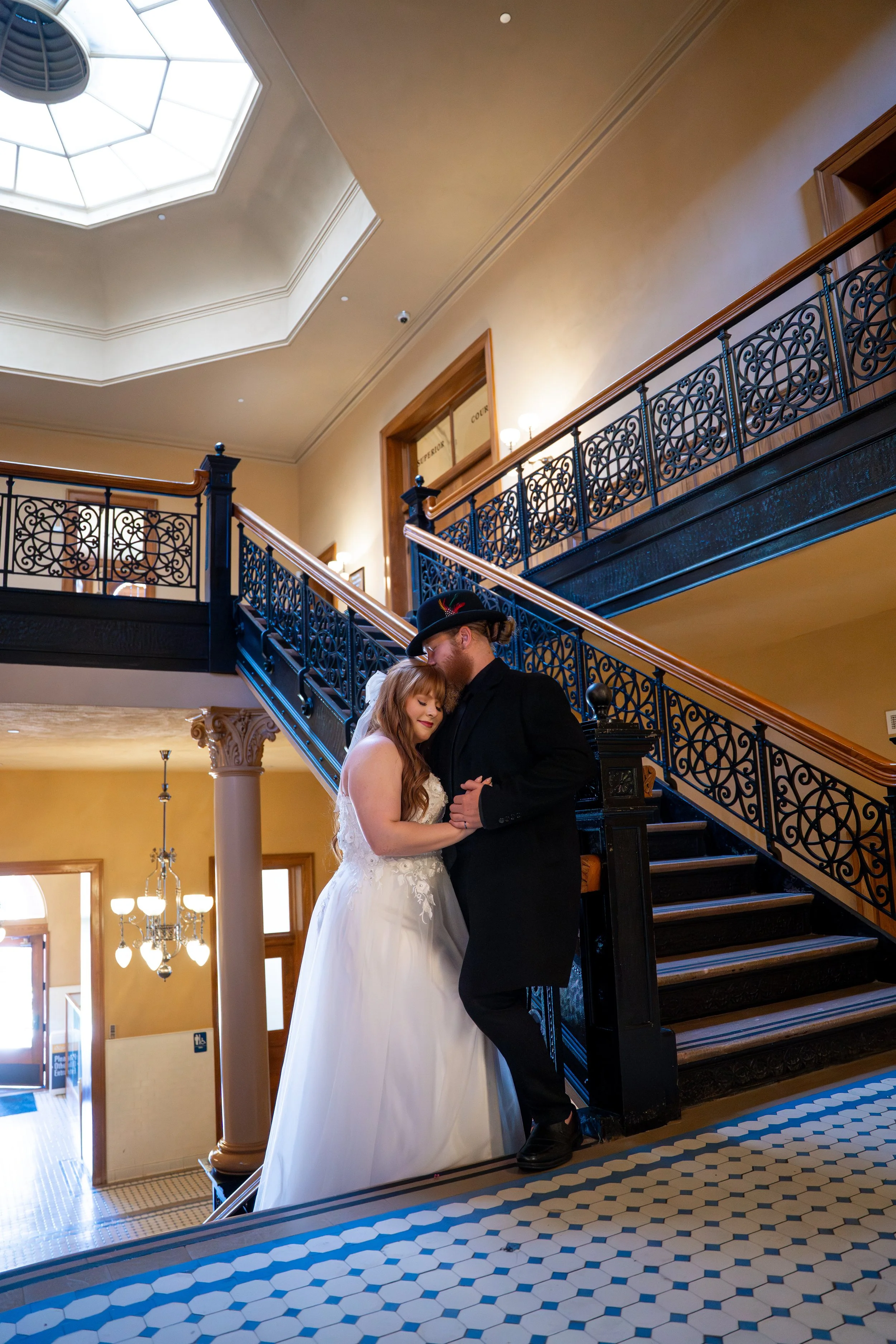 Civil marriage at the historic Old Orange County Courthouse. This couple booked our Elopement Package for their intimate celebration. 📸 Book your Orange County courthouse wedding photography today.