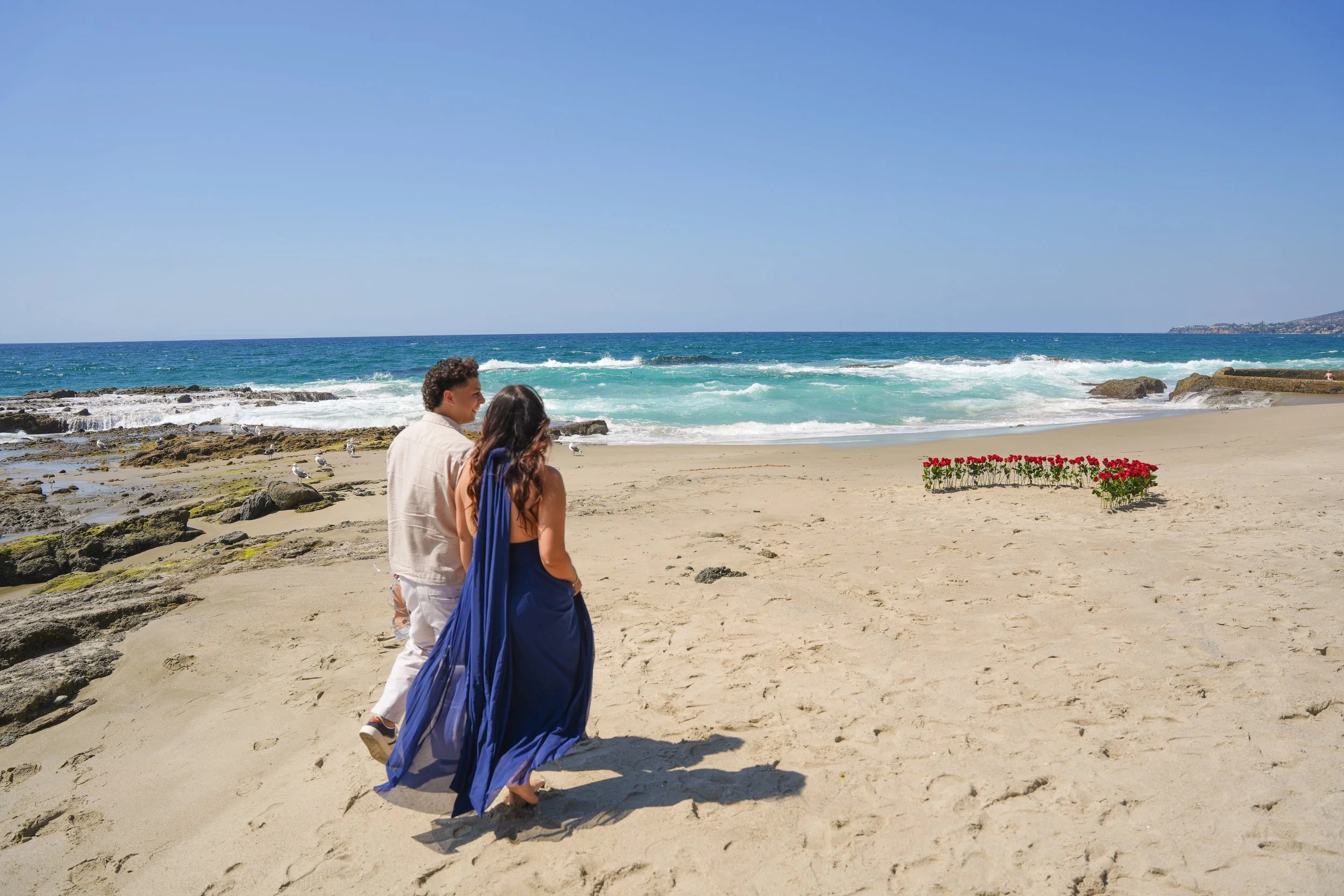 Laguna Beach Red Rose Floral Proposal