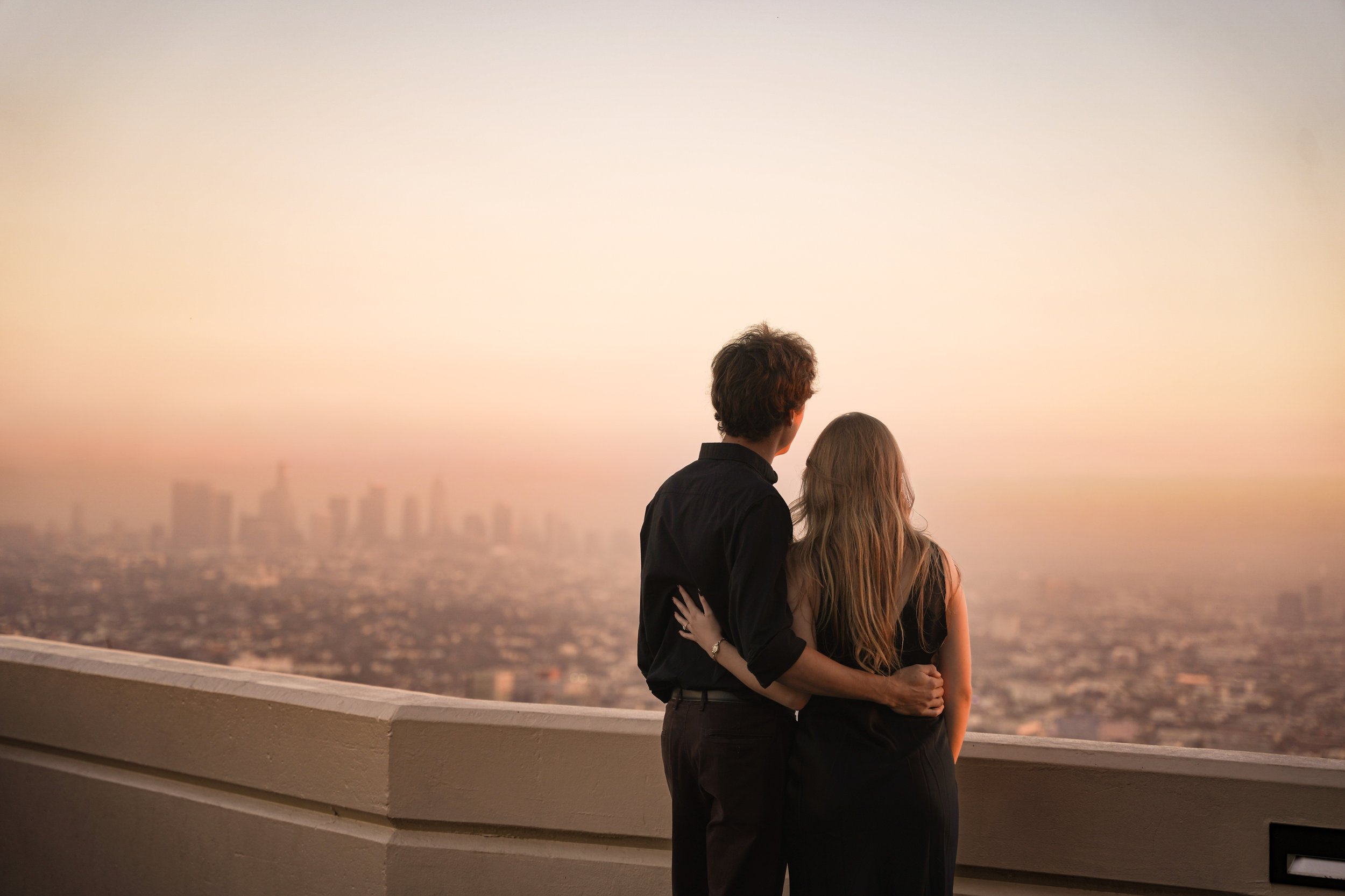 Griffith Observatory West Terrace Engagement Photos