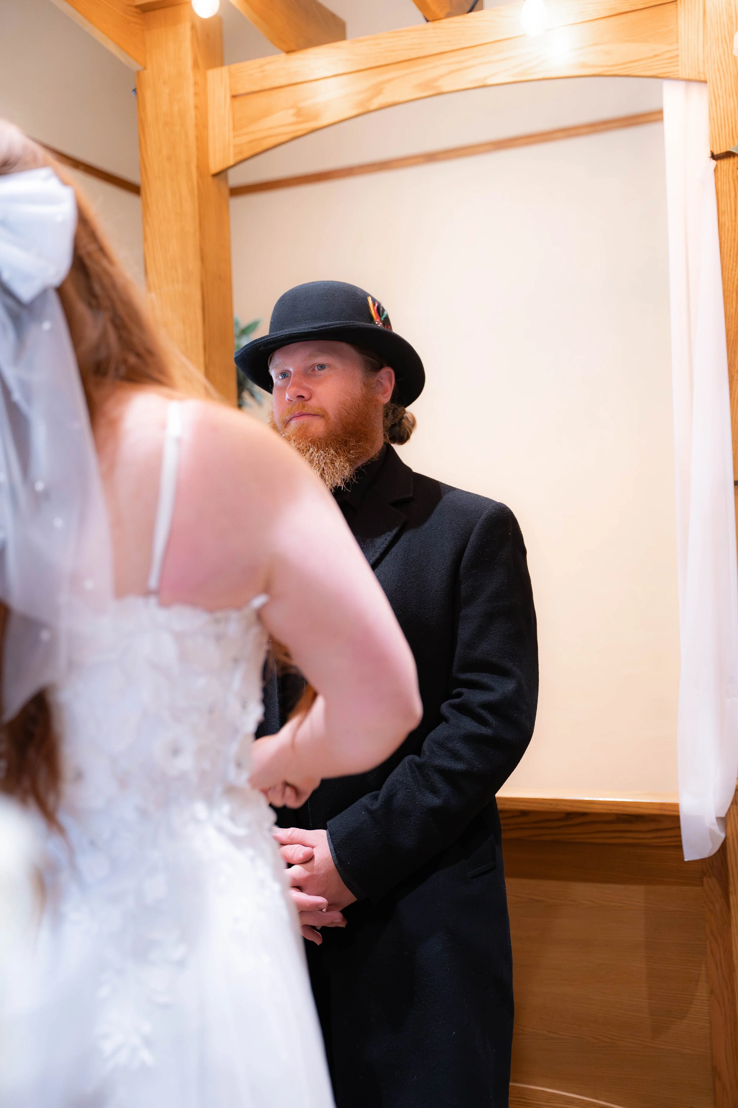Civil marriage at the historic Old Orange County Courthouse. This couple booked our Elopement Package for their intimate celebration. 📸 Book your Orange County courthouse wedding photography today.