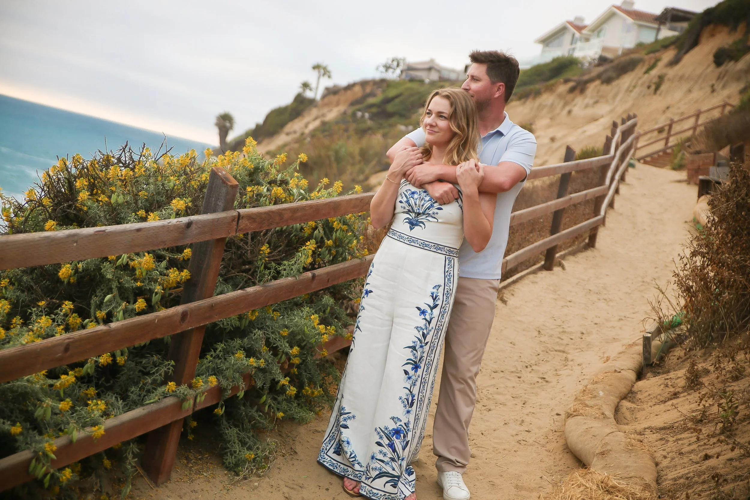 Newly Engaged Couple Walking Together