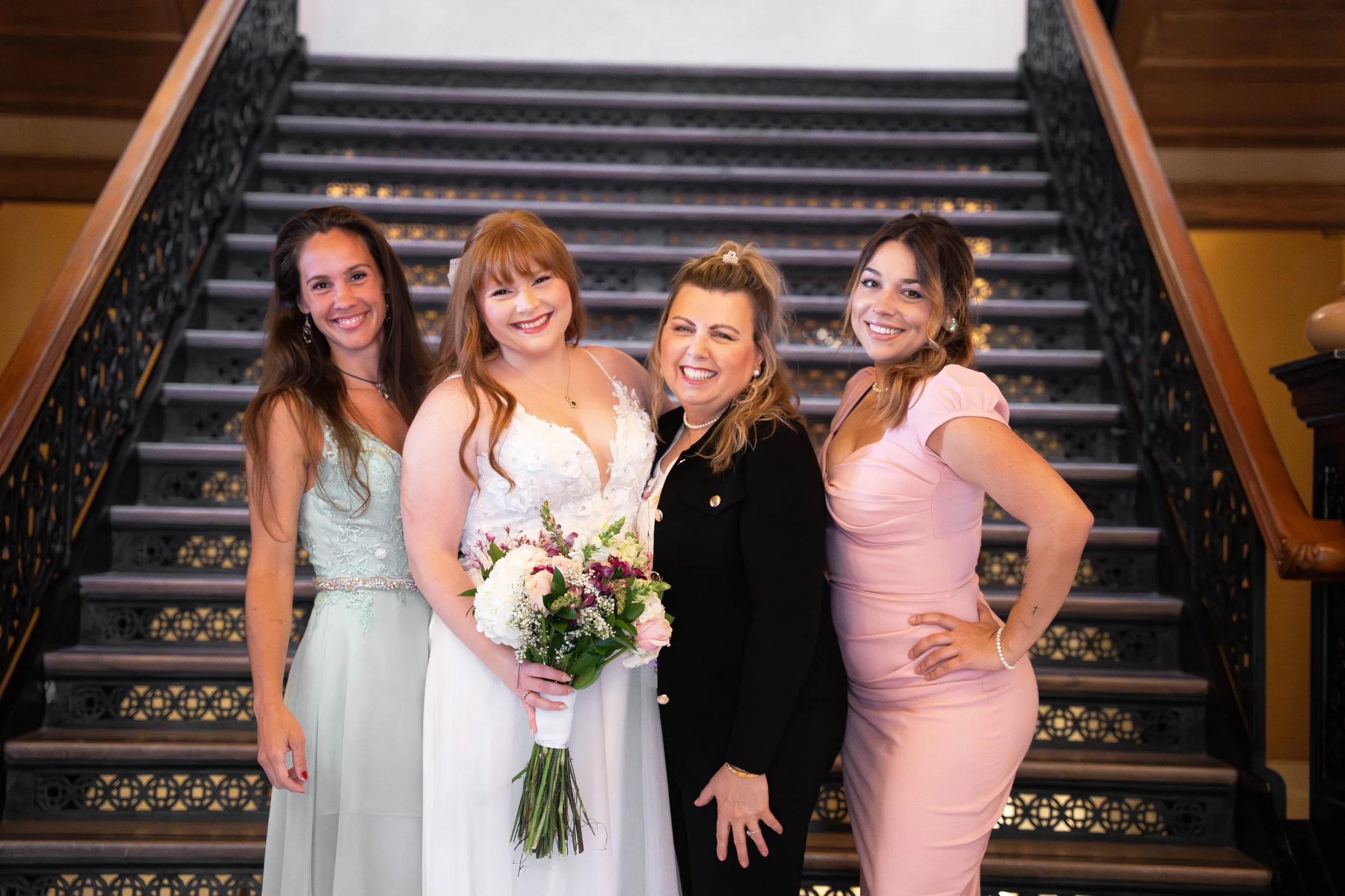 Civil marriage at the historic Old Orange County Courthouse. This couple booked our Elopement Package for their intimate celebration. 📸 Book your Orange County courthouse wedding photography today.