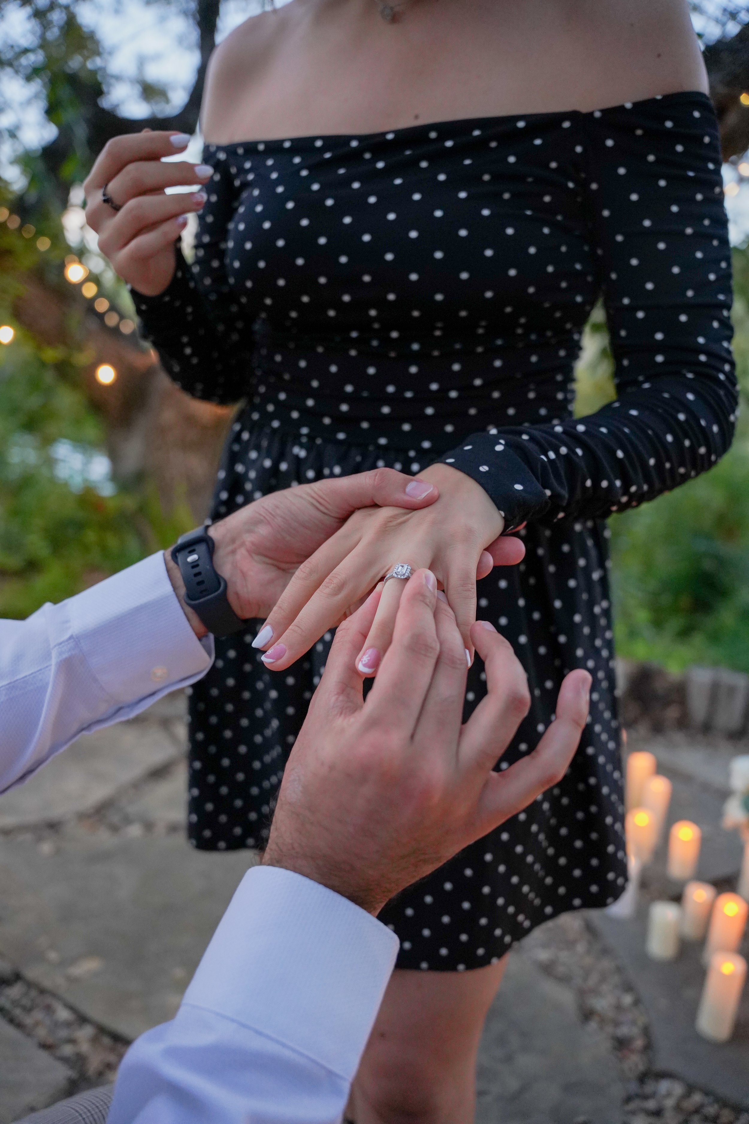Surprise proposal photoshoot in Temecula, California featuring romantic estate views and candid engagement photography. Perfect for couples planning a private and unforgettable “Will you marry me?” moment.
