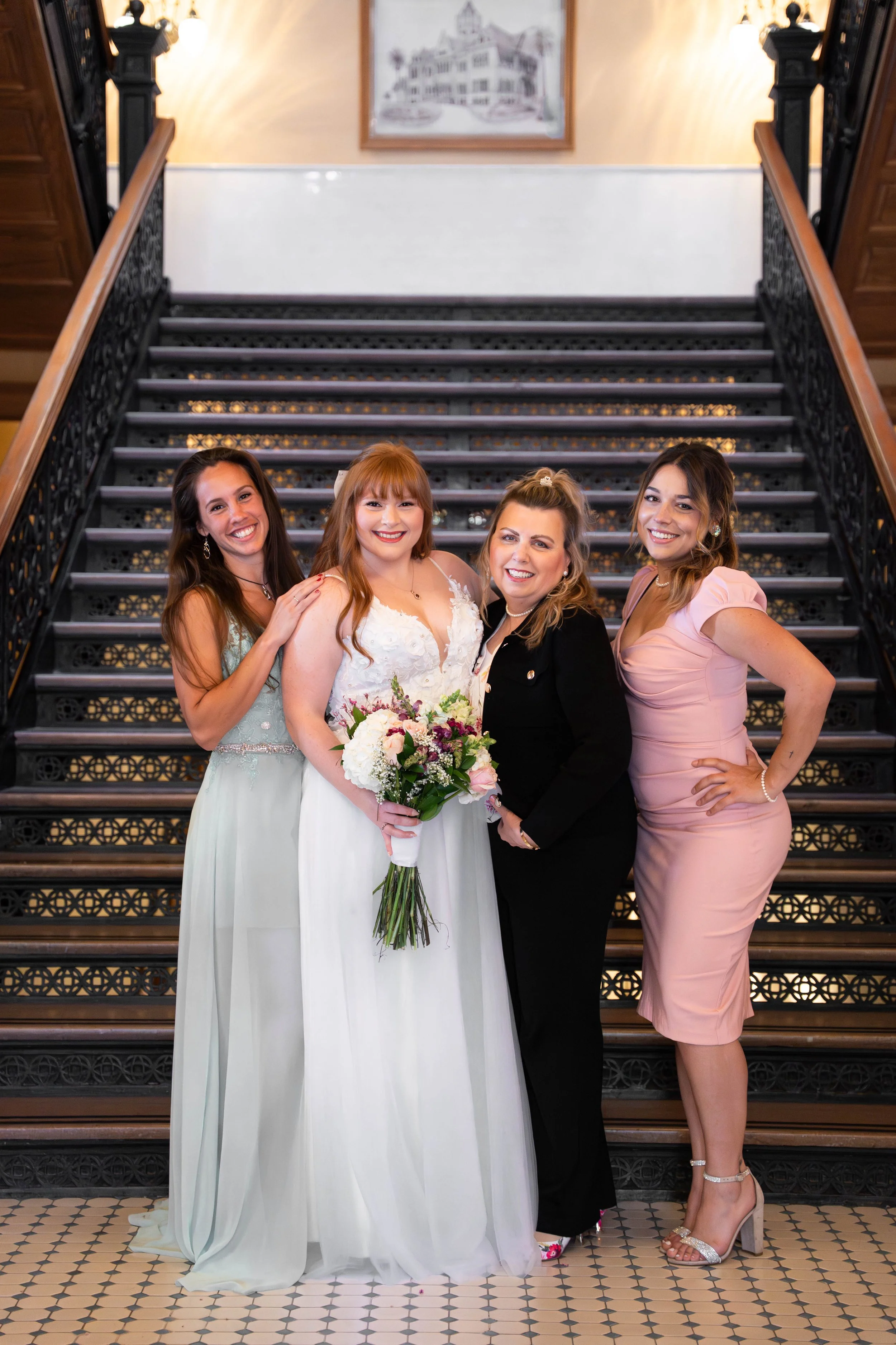 Civil marriage at the historic Old Orange County Courthouse. This couple booked our Elopement Package for their intimate celebration. 📸 Book your Orange County courthouse wedding photography today.