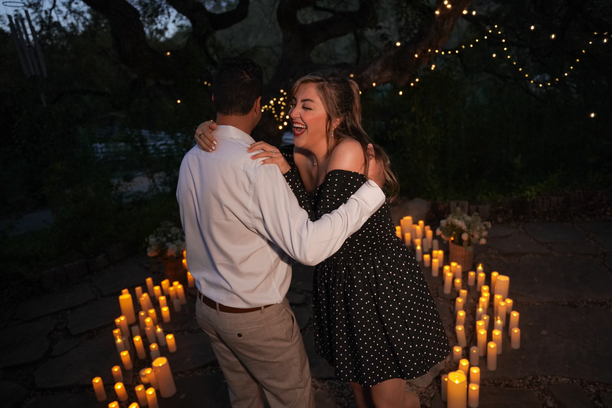 Surprise proposal photoshoot in Temecula, California featuring romantic estate views and candid engagement photography. Perfect for couples planning a private and unforgettable “Will you marry me?” moment.
