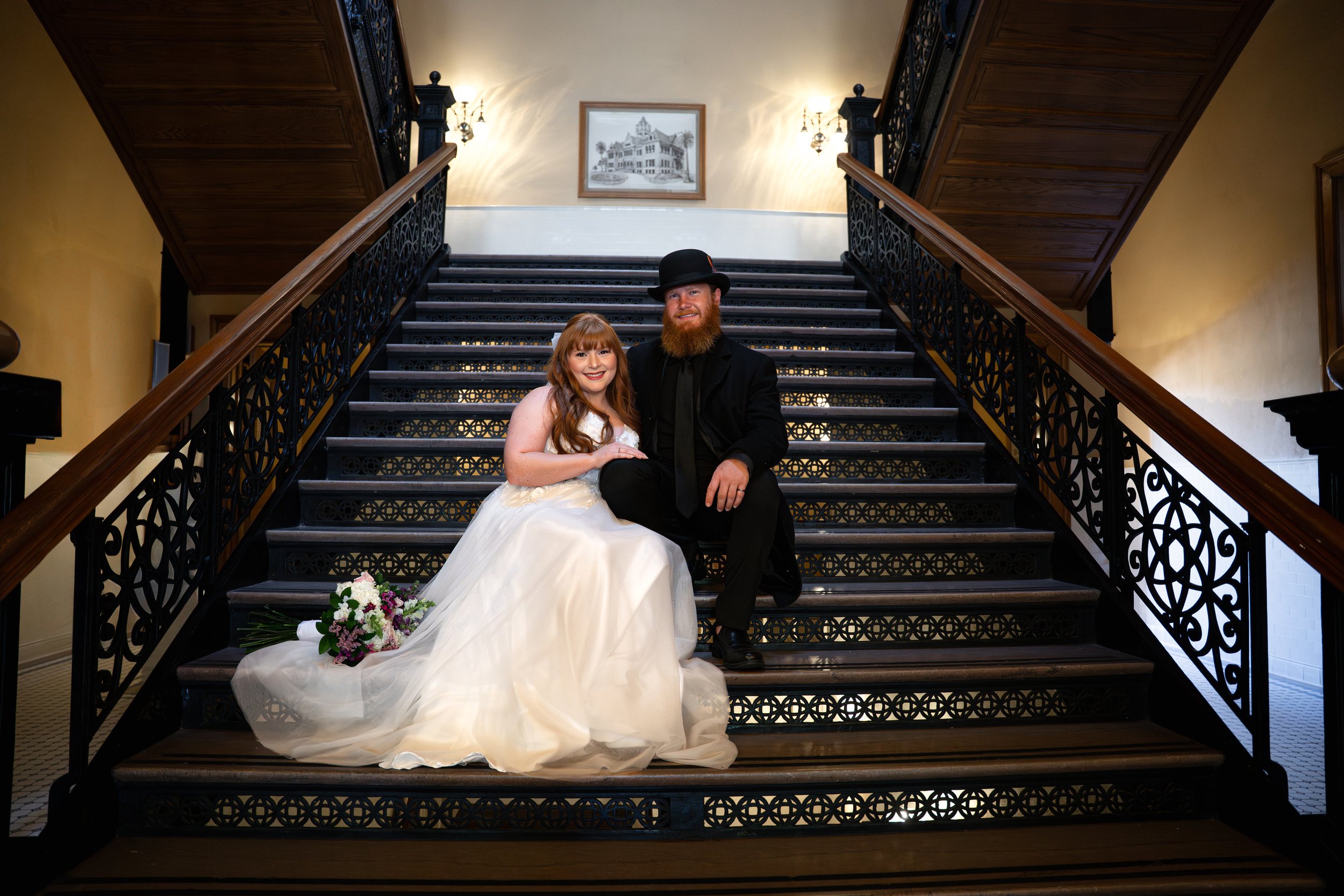 Beautiful, timeless moments captured of Joshua & Colleen at the historic OC Courthouse in Santa Ana. Civil courthouse wedding photography that tells your story—book us today.