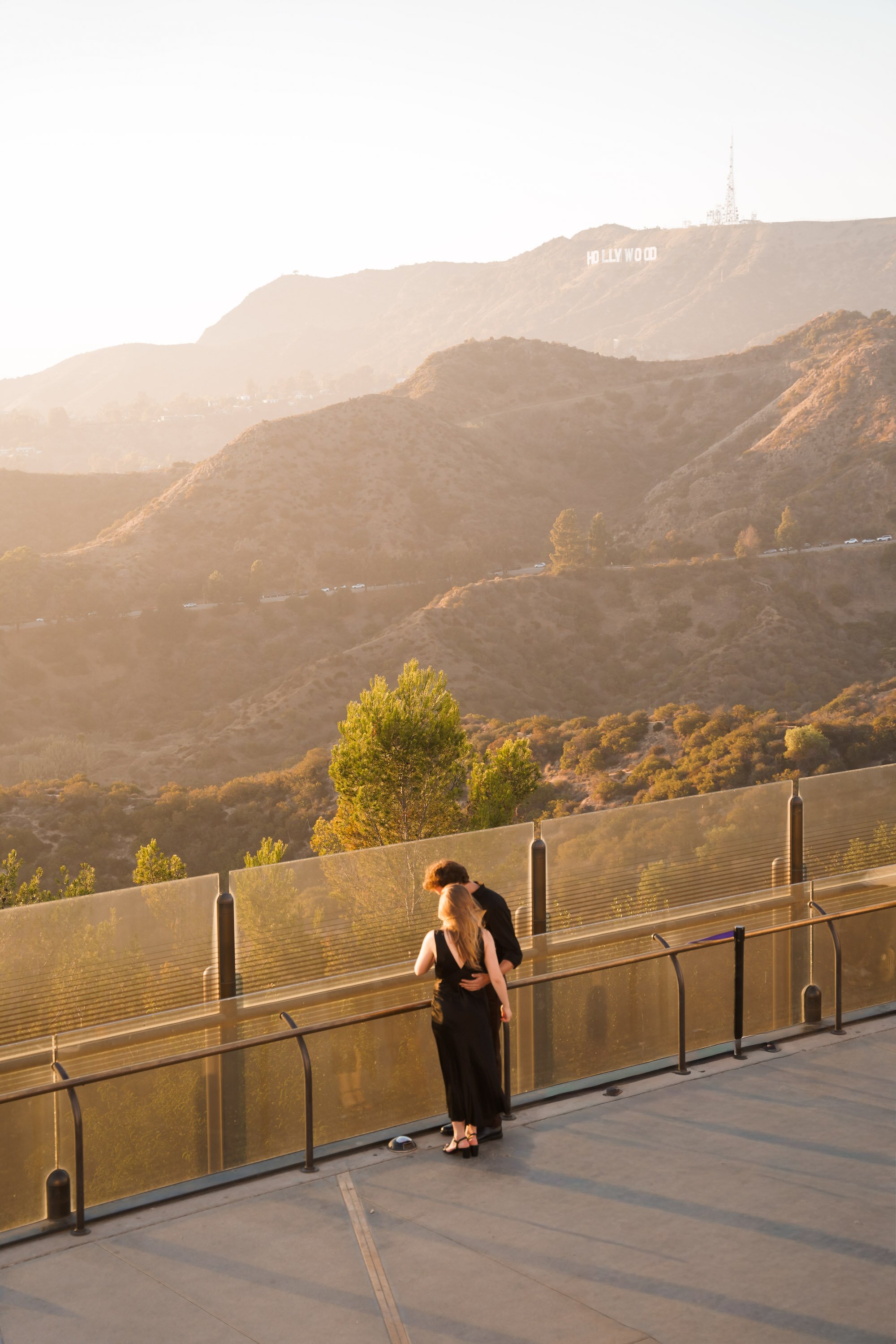 Griffith Observatory North Terrace Engagement Photos
