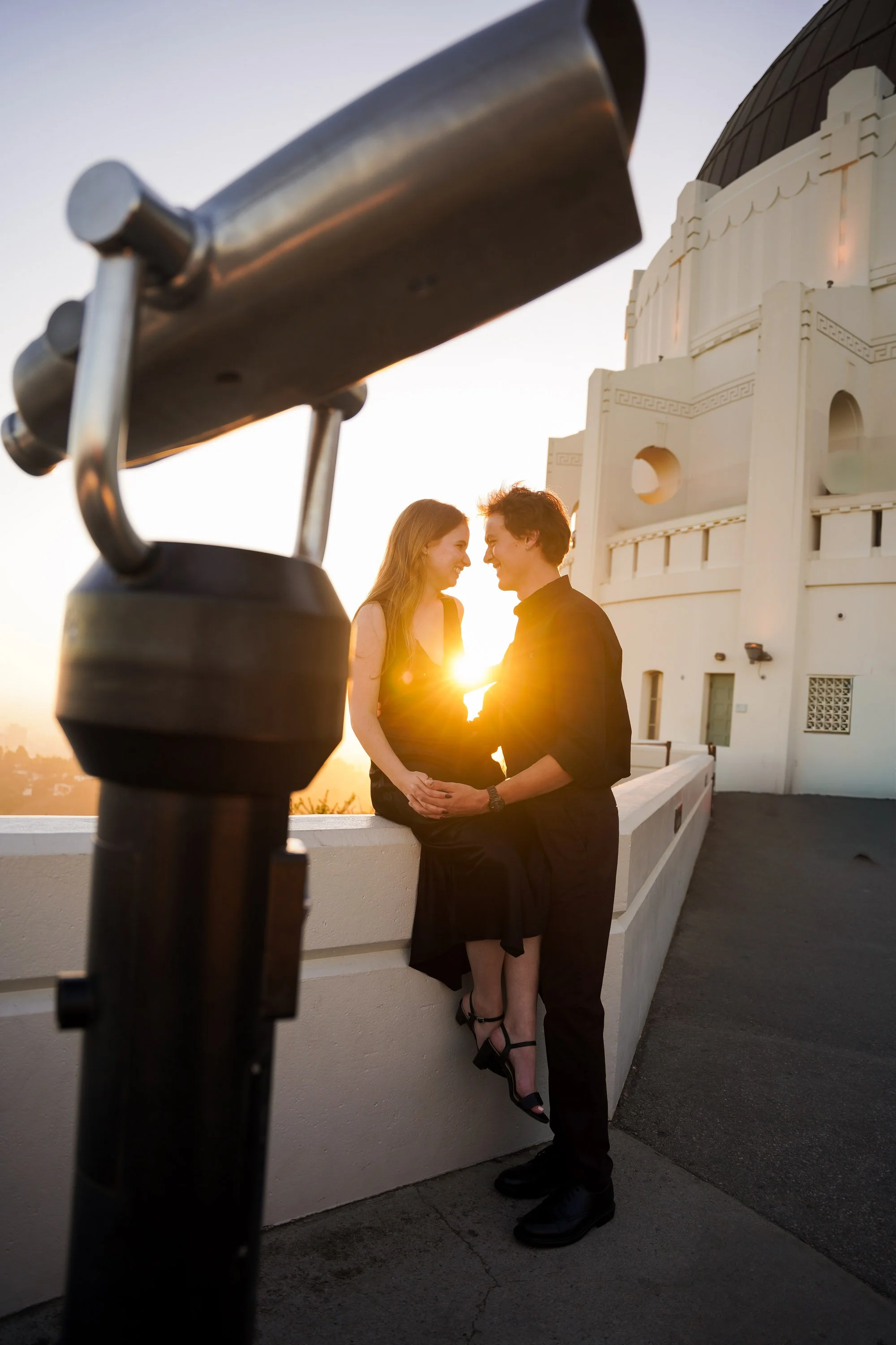 Romantic Griffith Observatory Terrace Portraits