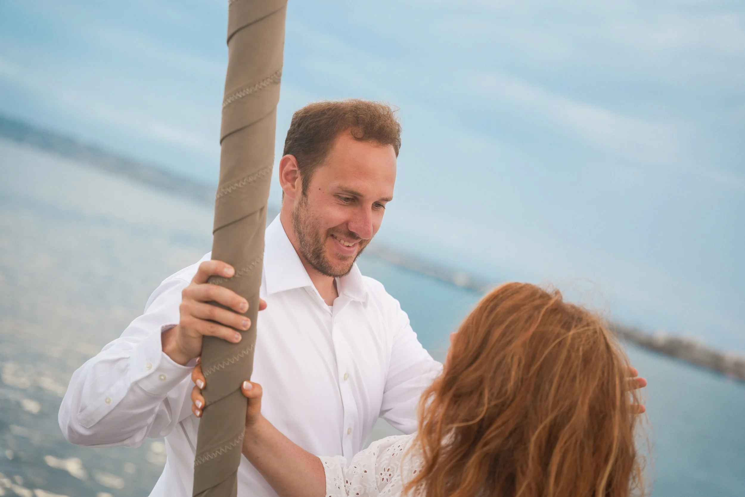 Newlyweds After Their Coronado Boat Elopement