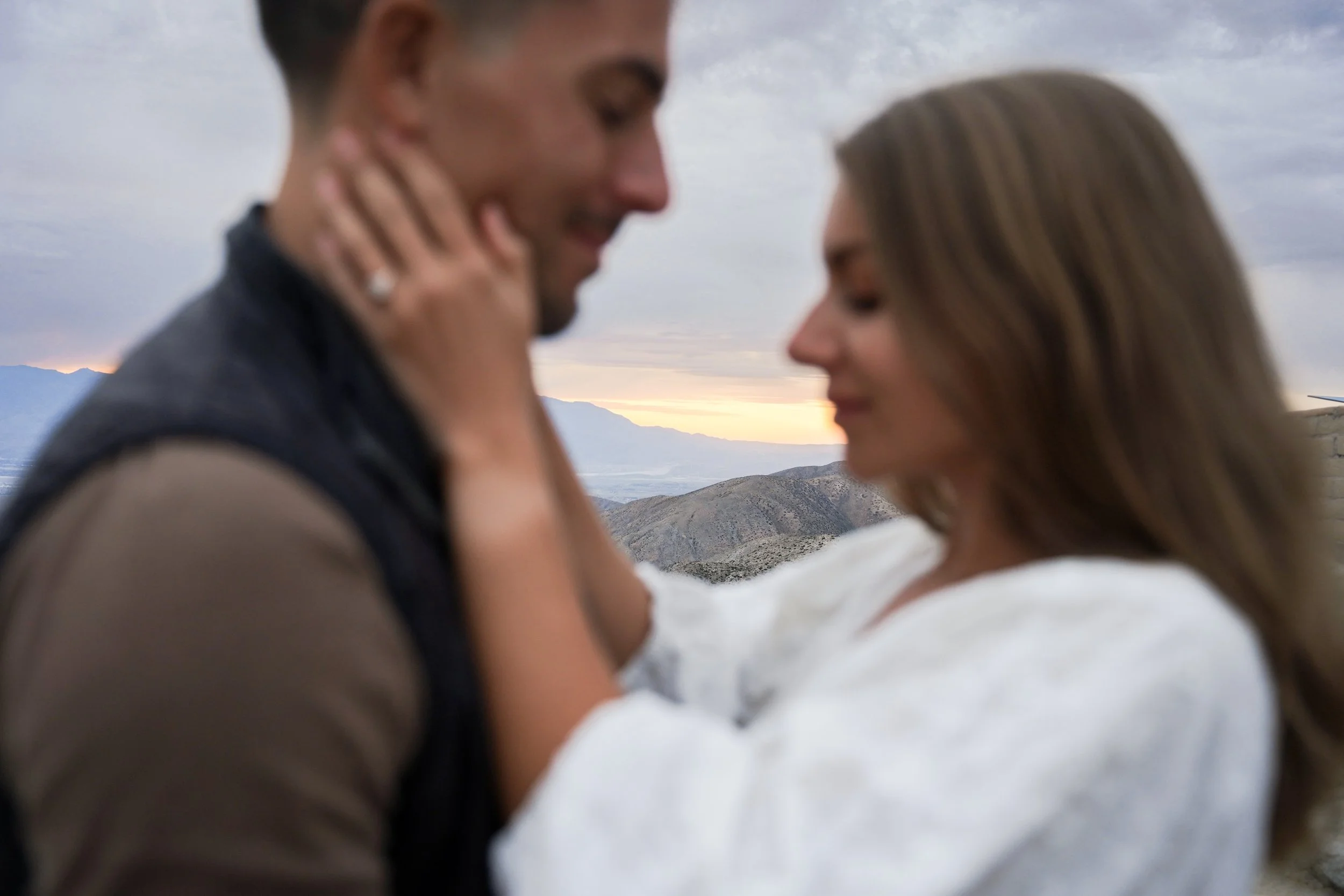 Golden hour surprise proposal at The Keys in Joshua Tree National Park captured by a Joshua Tree surprise proposal photographer serving San Diego, Los Angeles, and Orange County.