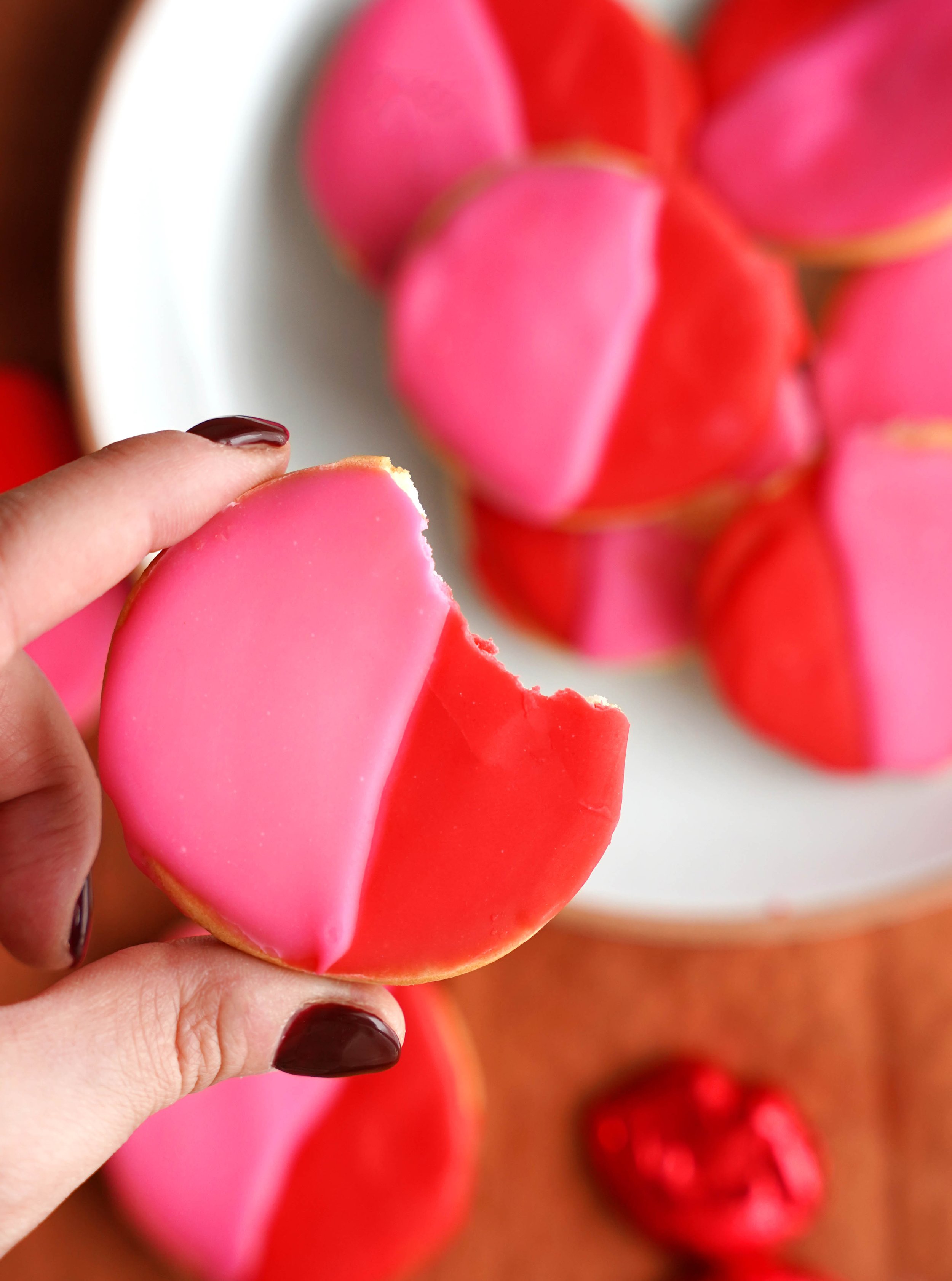 Red and Pink Mini Cookies