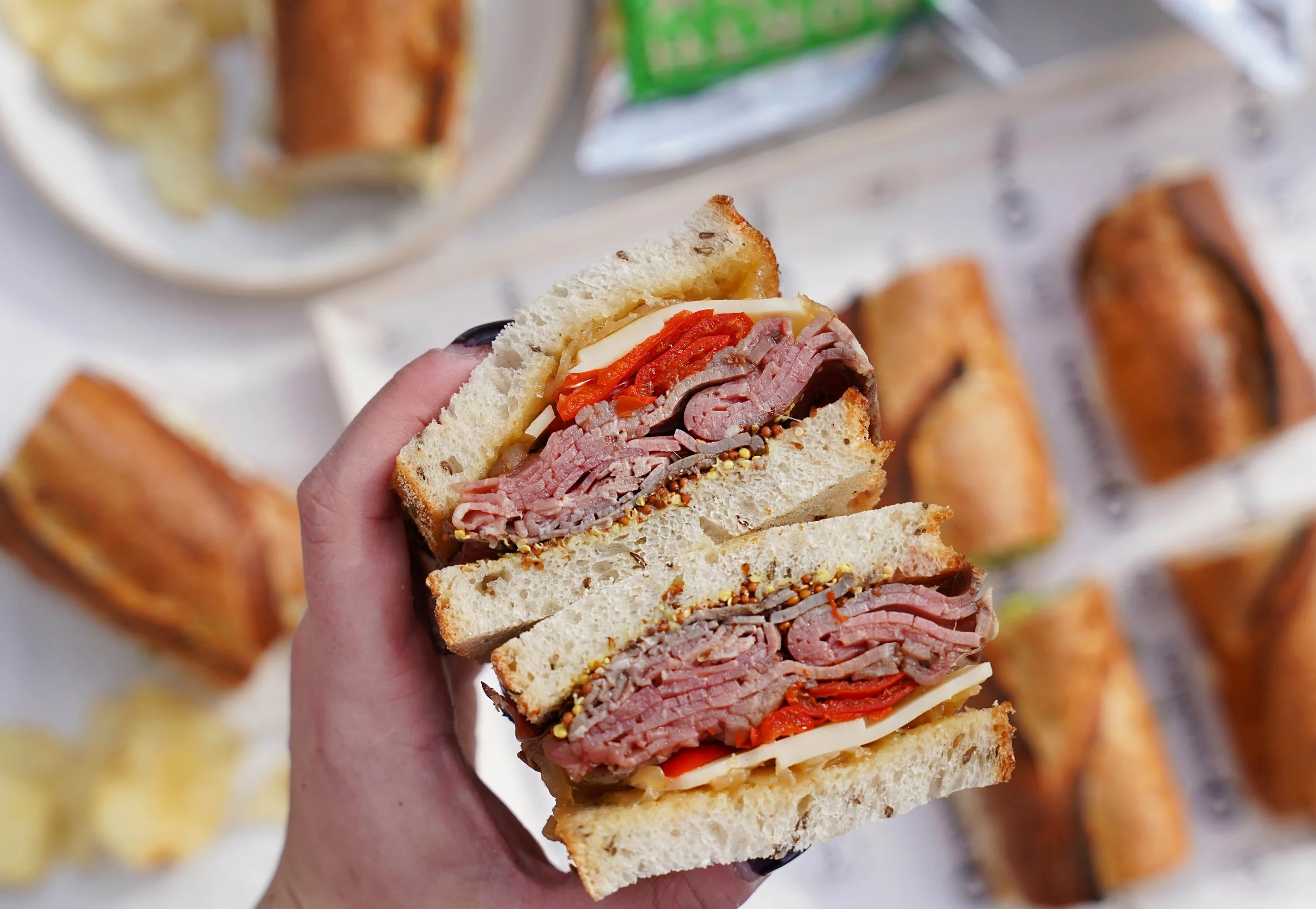 Roast beef on Rye bread