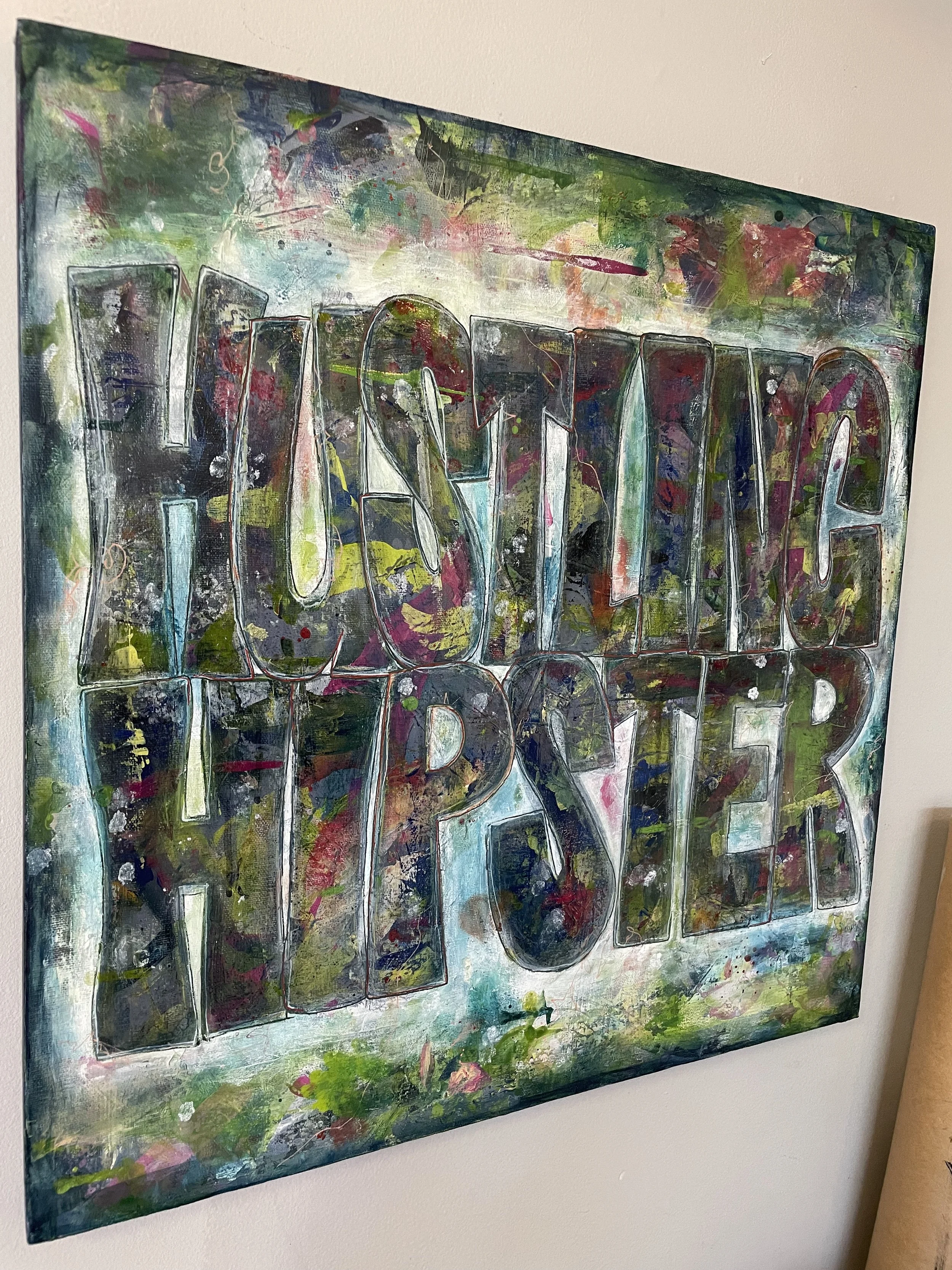 Hustling Hipster - Chase's Christmas Gift 2023, acrylic on canvas