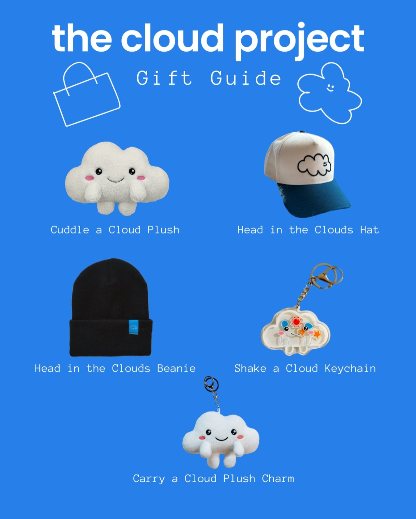 This Christmas, choose a gift that makes a difference ☁️
Whether you cuddle a cloud or wear one on your head, every purchase helps support something bigger than the gift itself.

15% of every purchase is donated to organizations working to help end c