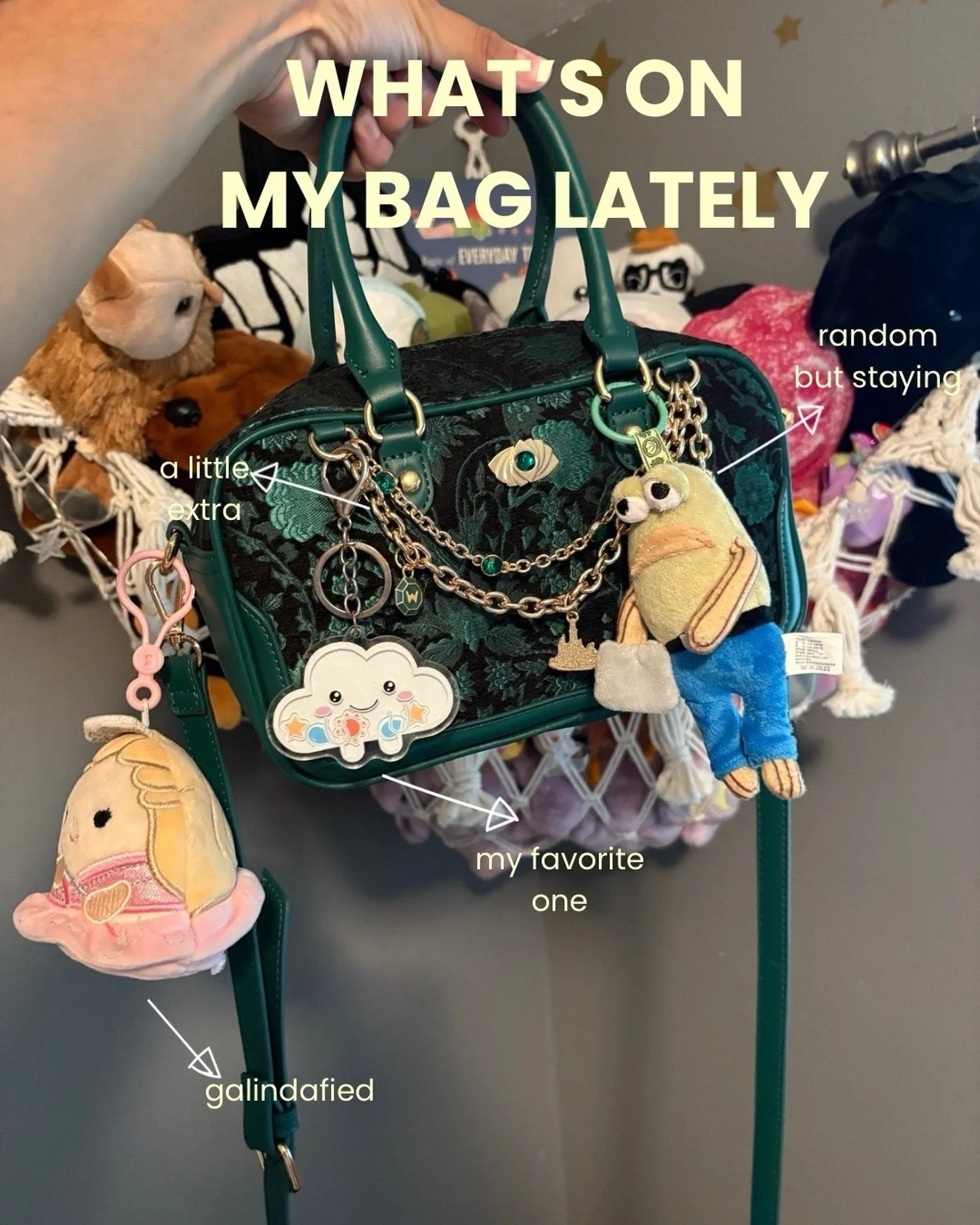 A few of my favorite charms, including my little cloud reminder that brighter skies are always possible ☁️💙

#whatsonmybag #bagcharms #charmcollection #cuteaccessories #bagcharm
