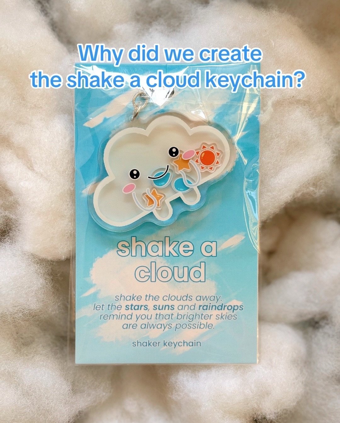 Some days feel heavier than others.

Your mind won&rsquo;t slow down.
Your thoughts keep racing.
And you just need something small to help you reset.

That&rsquo;s why we created the Shake a Cloud Keychain.

Filled with tiny moving pieces, it&rsquo;s