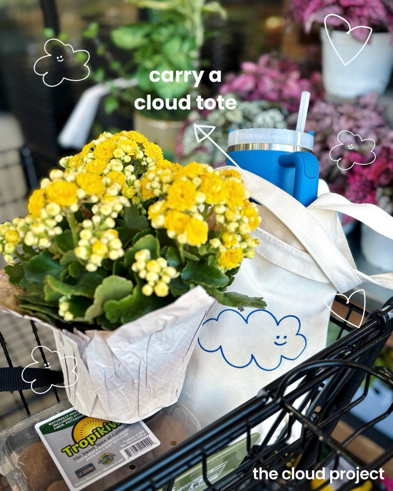 POV: your tote bag makes grocery runs feel a little brighter ☁️🌼

The Carry a Cloud Tote is available now ✨

#totebagstyle #canvastotebag #canvastote #totebagdesign #totebag