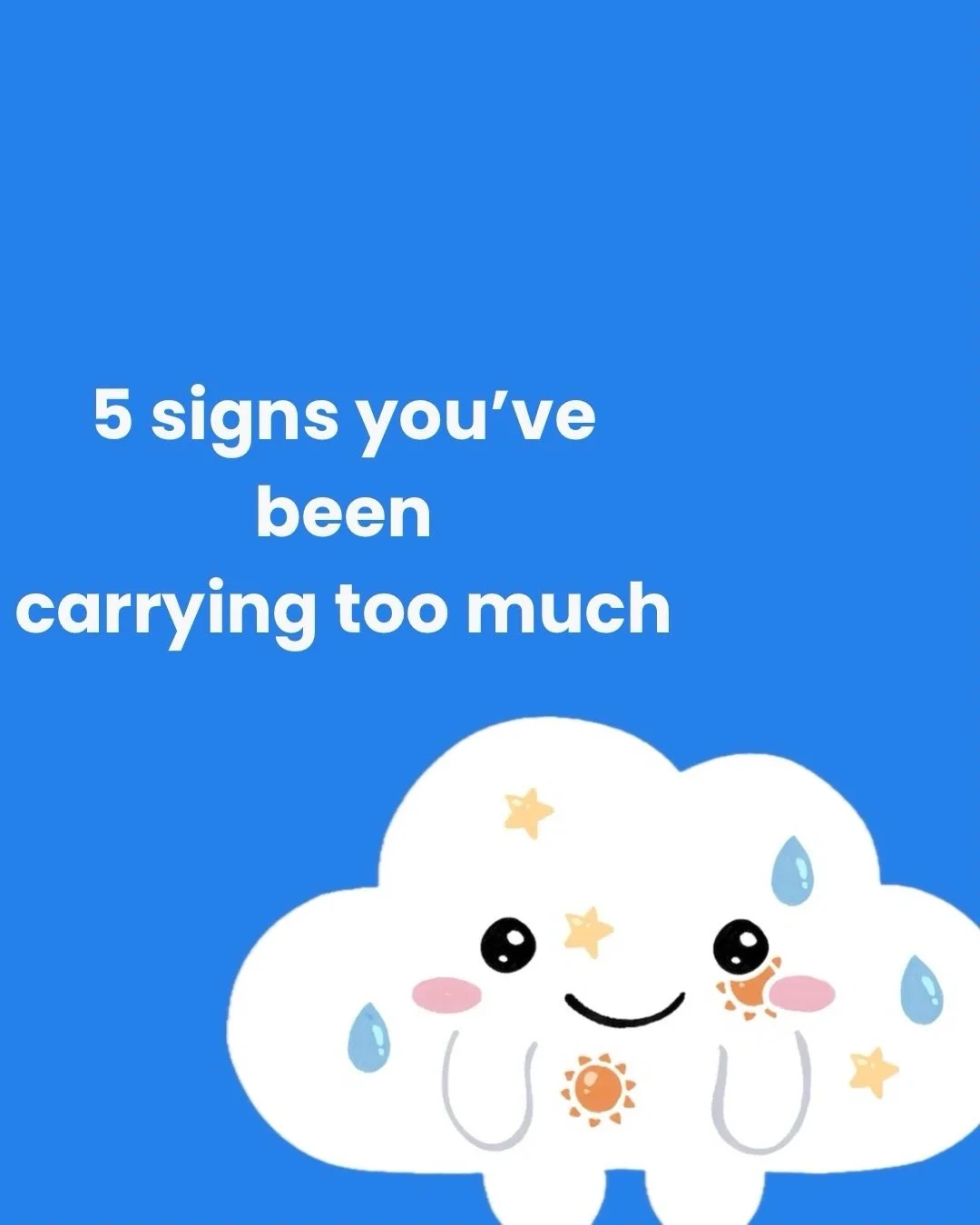 Sometimes we get so used to carrying stress, worries, and responsibilities that we forget how heavy they&rsquo;ve become.

If any of these signs feel familiar, this is your reminder that you don&rsquo;t have to carry everything alone. It&rsquo;s okay