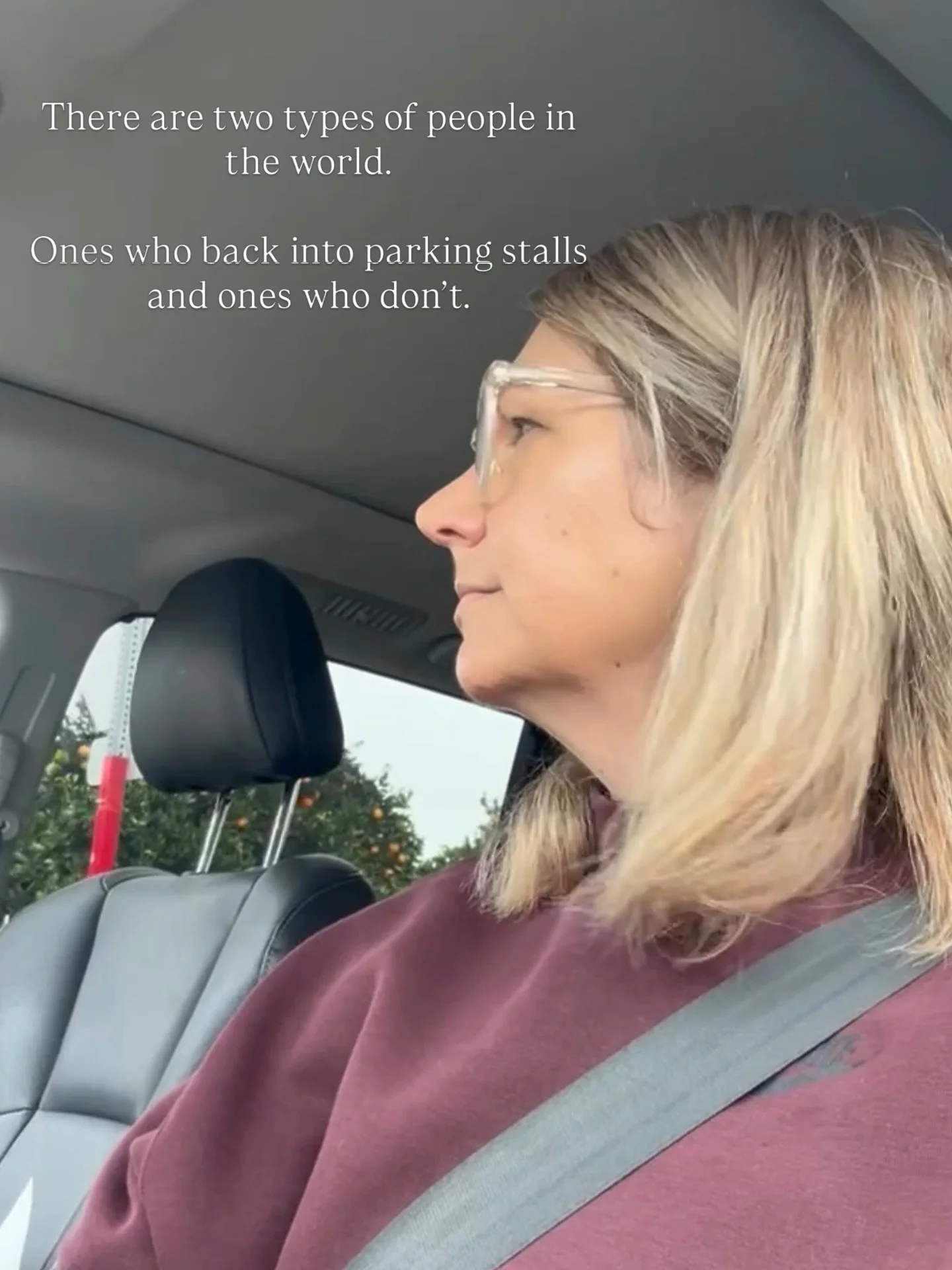 Raise your hands if you back in. 

You all are built different. 
🚗