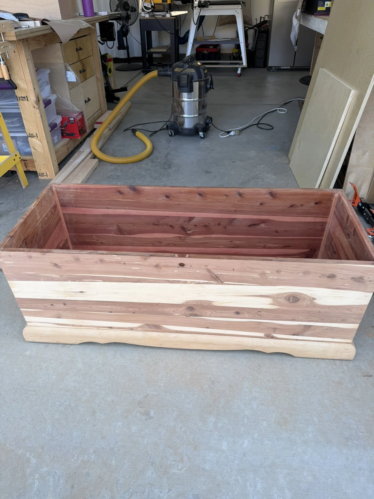 Fully stripped - 

All cleaned up and back to basics. The original veneer is stripped away to highlight the natural contrast in the cedar grain, with a gentle curve in the base that we carefully preserved.