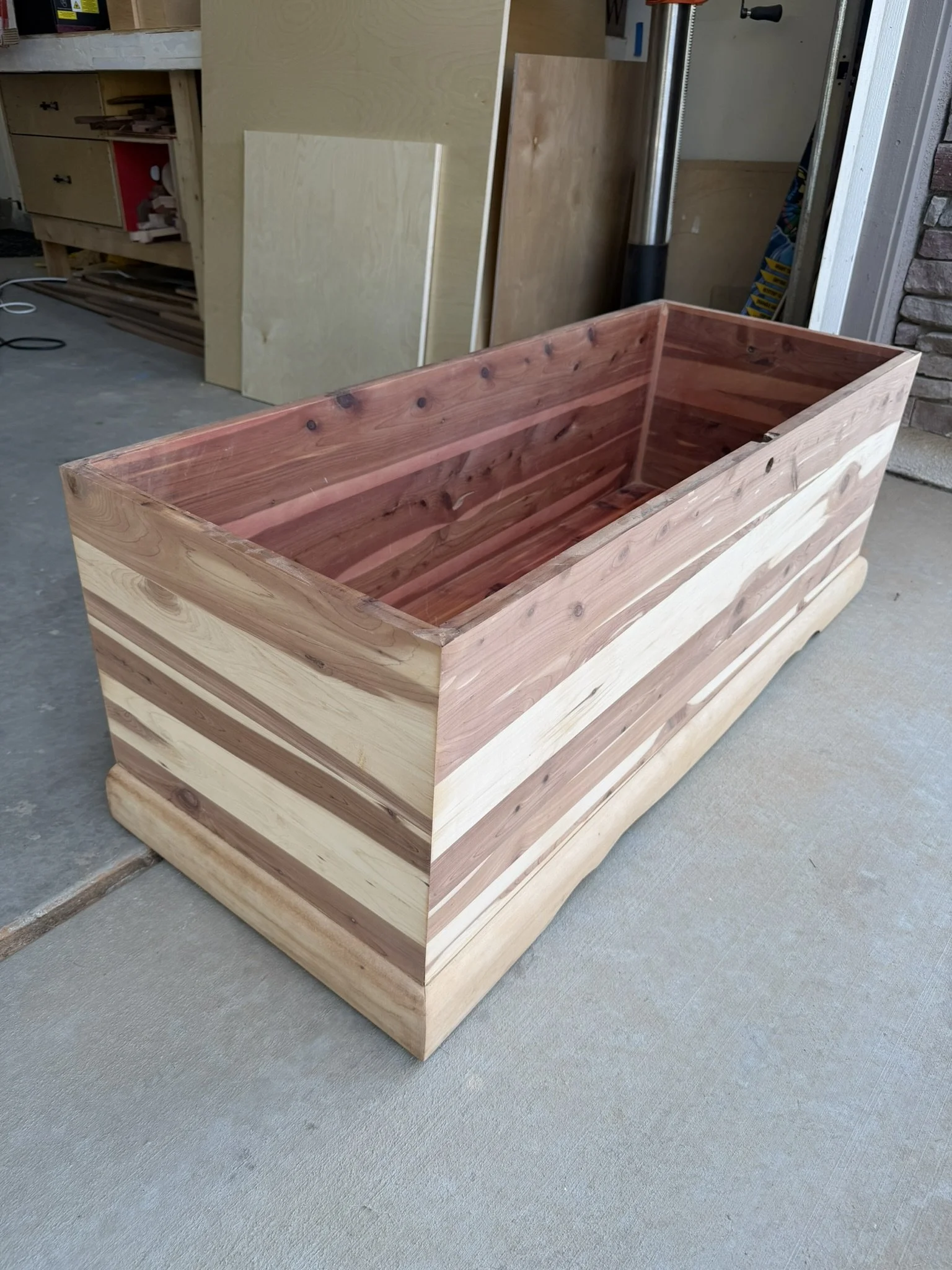 Stripped - 

The veneer is gone, revealing the beauty beneath. This Lane cedar chest now shows off its solid wood construction.