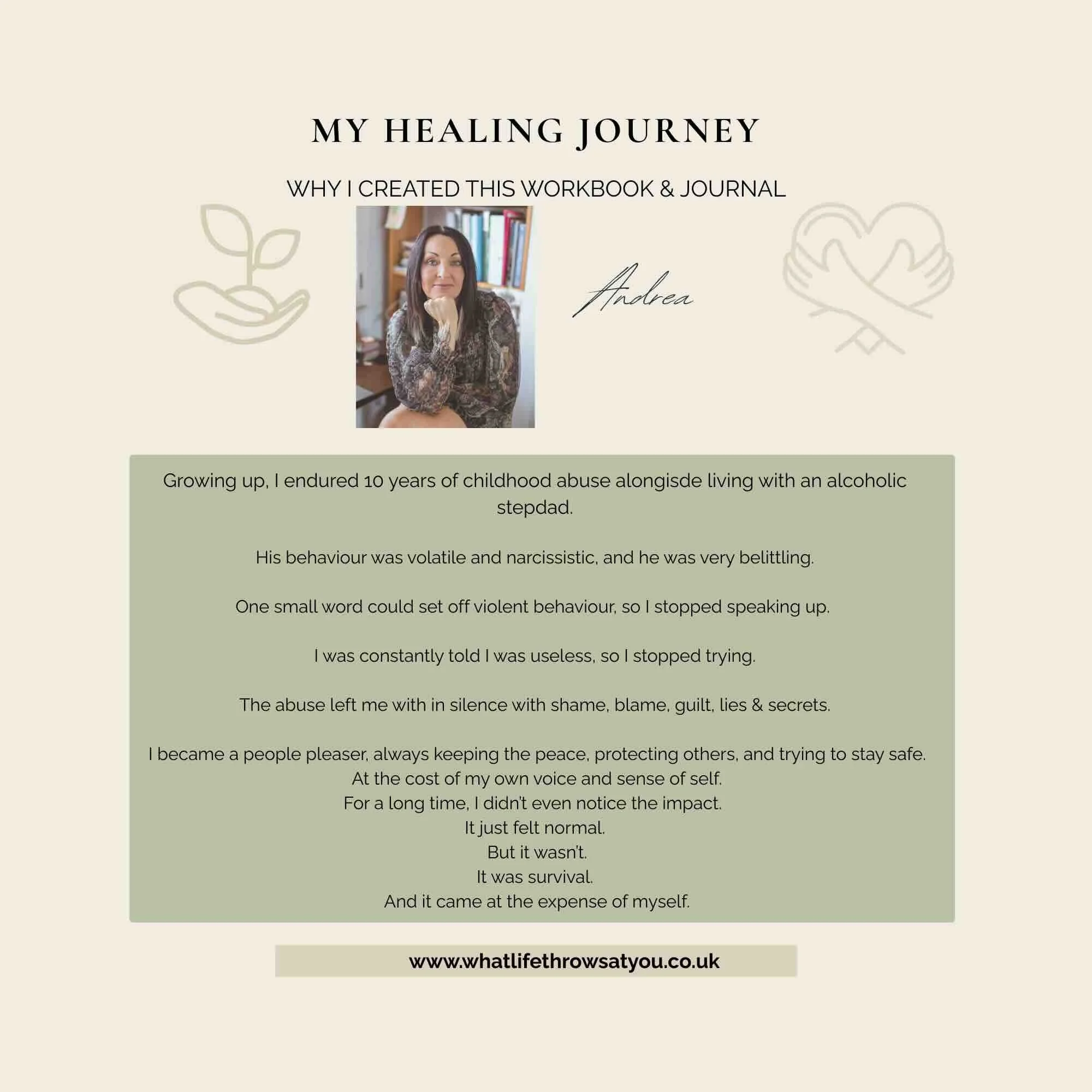 photo of author of the guided workbook about why sh wrote the book and her story of childhood trauma.jpeg