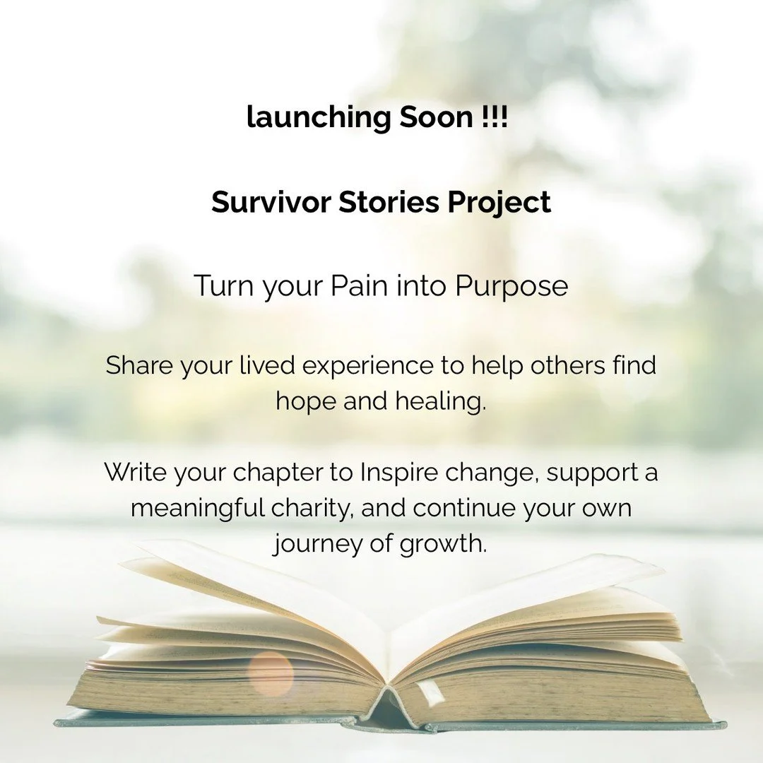 The Survivor Stories Project is a collaborative book series that brings together real-life experiences to offer hope, strength, and encouragement to others walking a similar path.

It is a series of books, each focused on a specific topic: turning pa